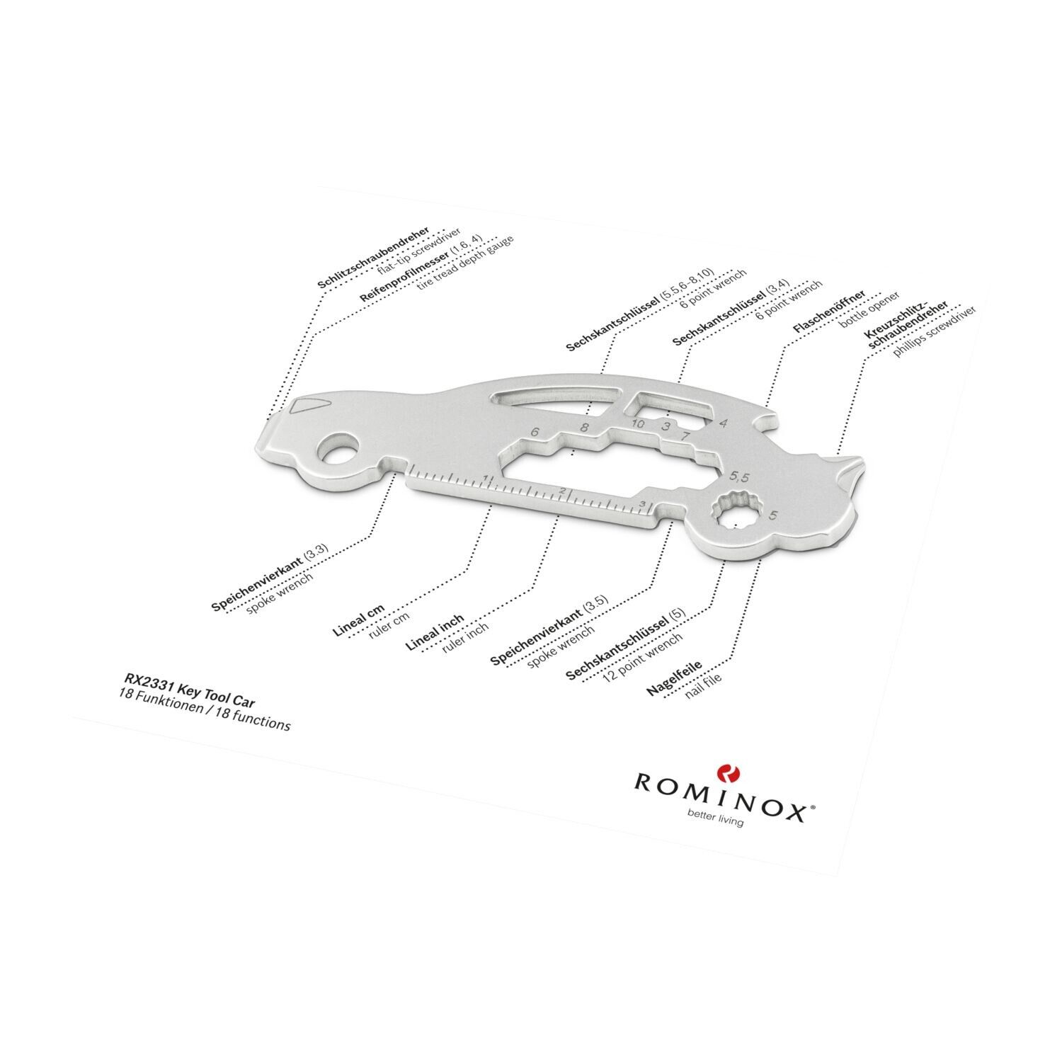 ROMINOX® Key Tool im Motiv-Mäppchen Merry Christmas - Key Tool Car-943