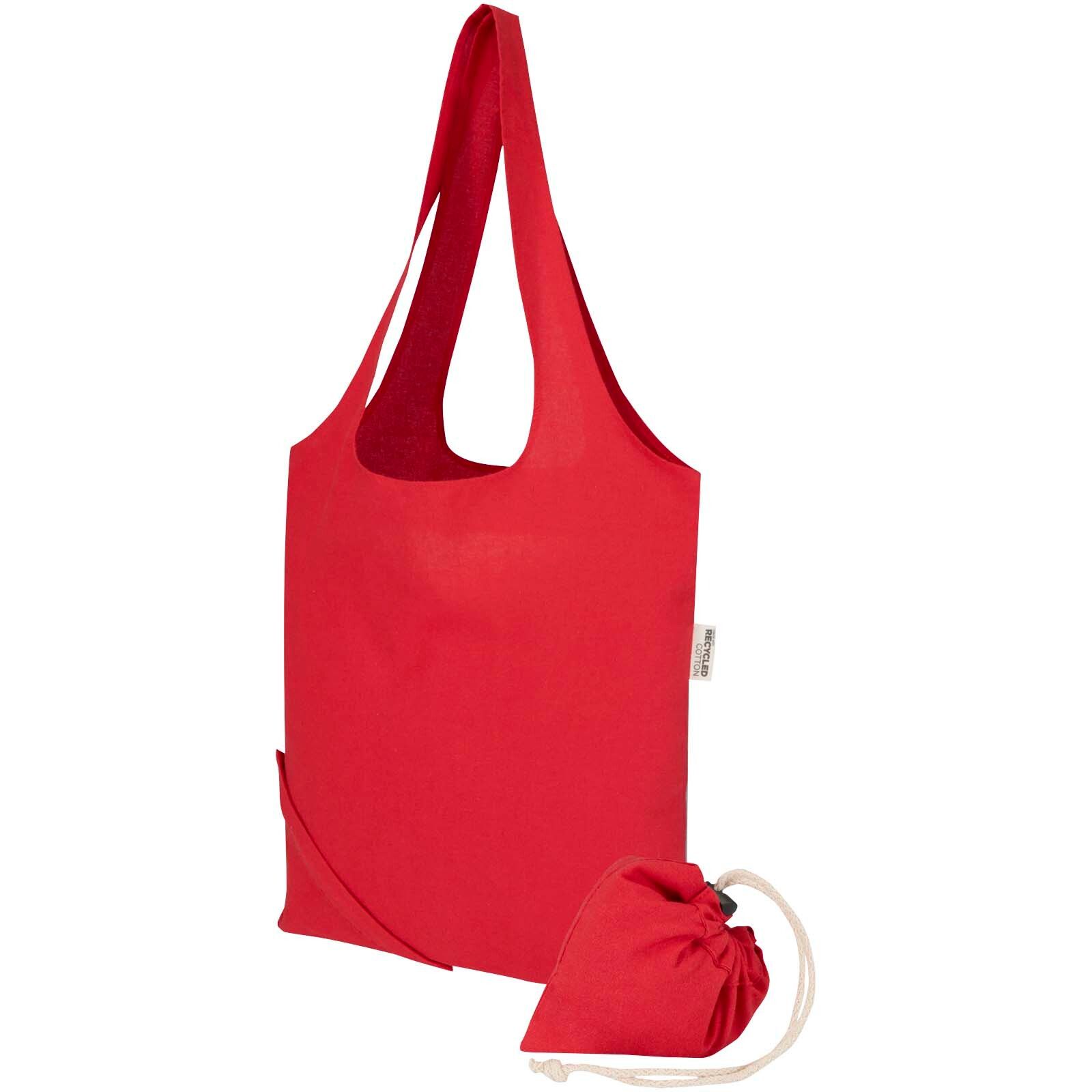 Madras Blend 140 g/m², GRS, faltbare Baumwoll Tragetasche, 7 l - rot-780