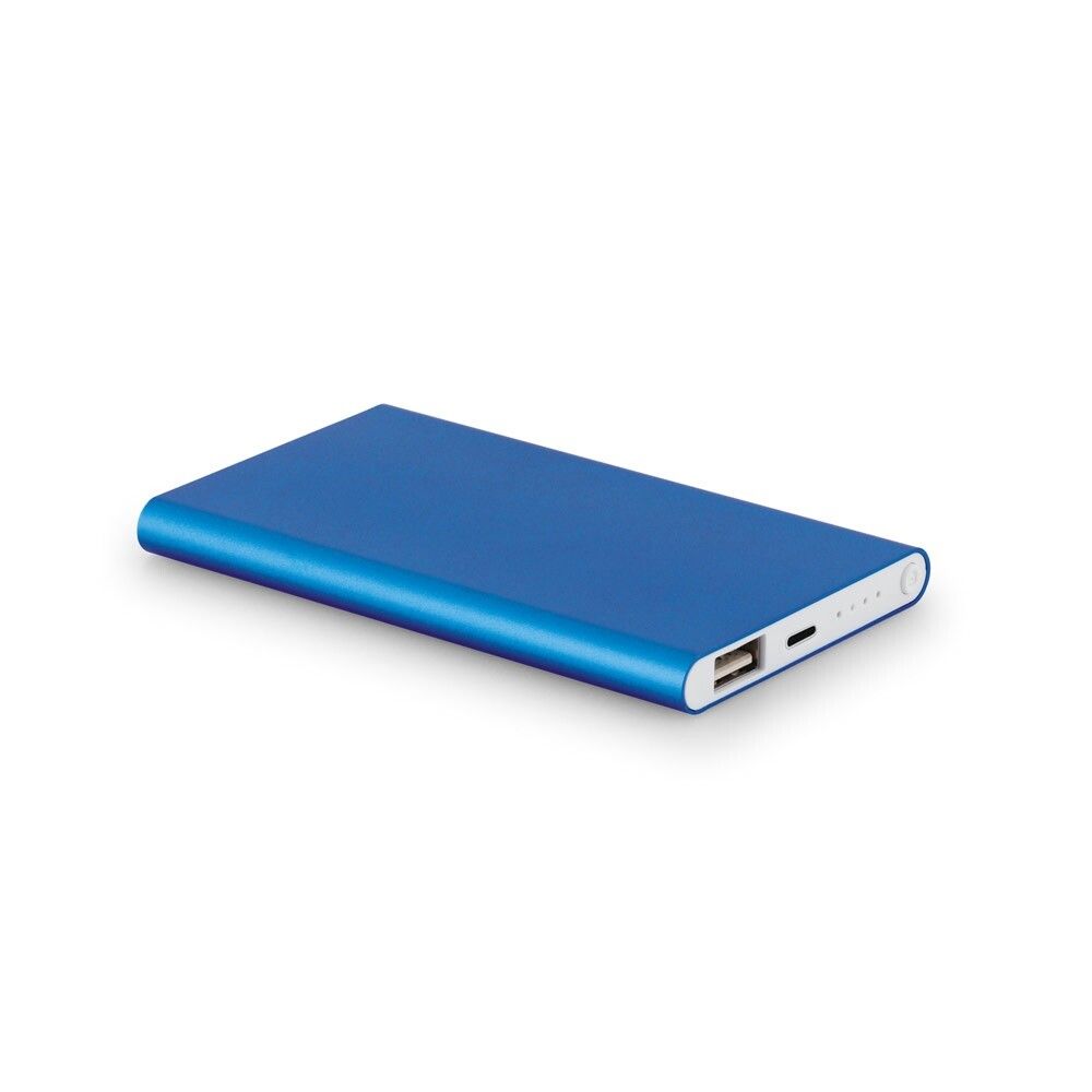 MARCET Powerbank Slim 4'000 mAh aus recyceltem Aluminium und ABS - hellblau-365