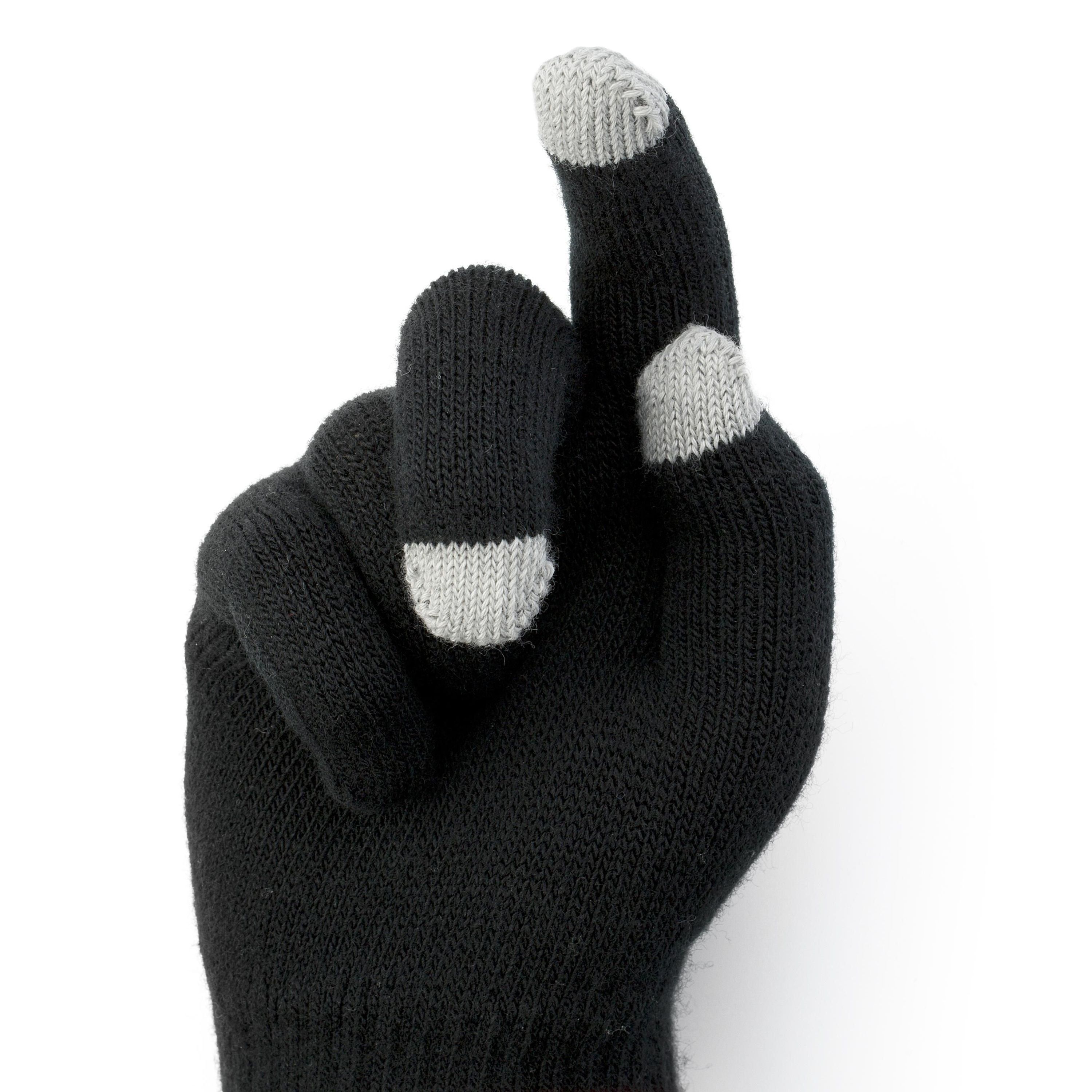 Handschuhe aus Acryl Elena - schwarz-349