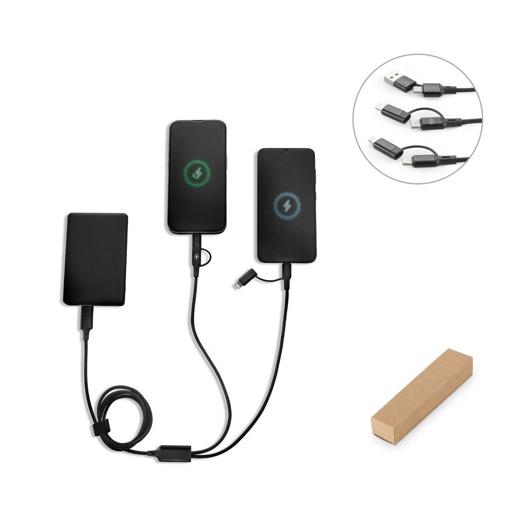 BERTOZZI Superschnell 6in1 USB-Kabel aus Aluminium und recyceltem PET - schwarz-19