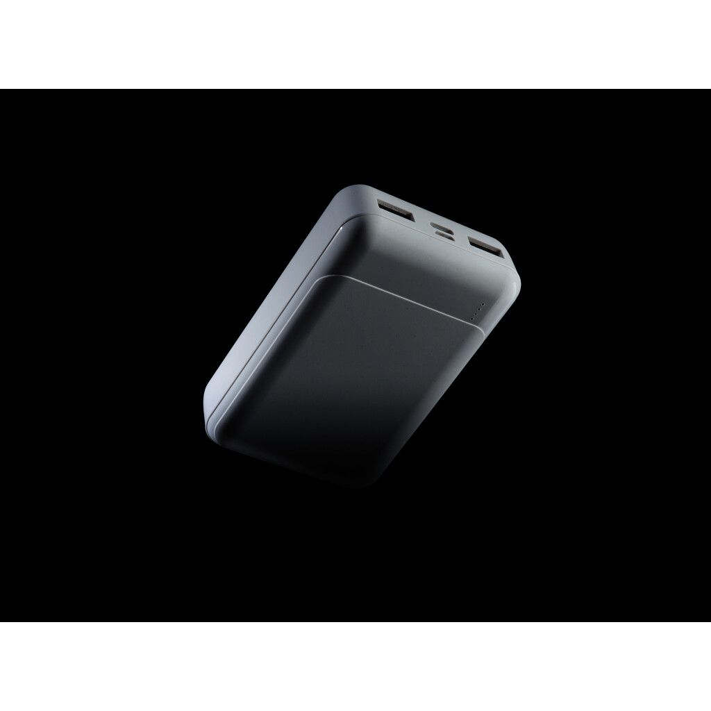 10.000 mAh Powerbank aus RCS Standard recyceltem Kunststoff - weiß-568