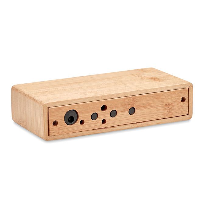 Tischuhr mit Ladestation MORO - holz-59