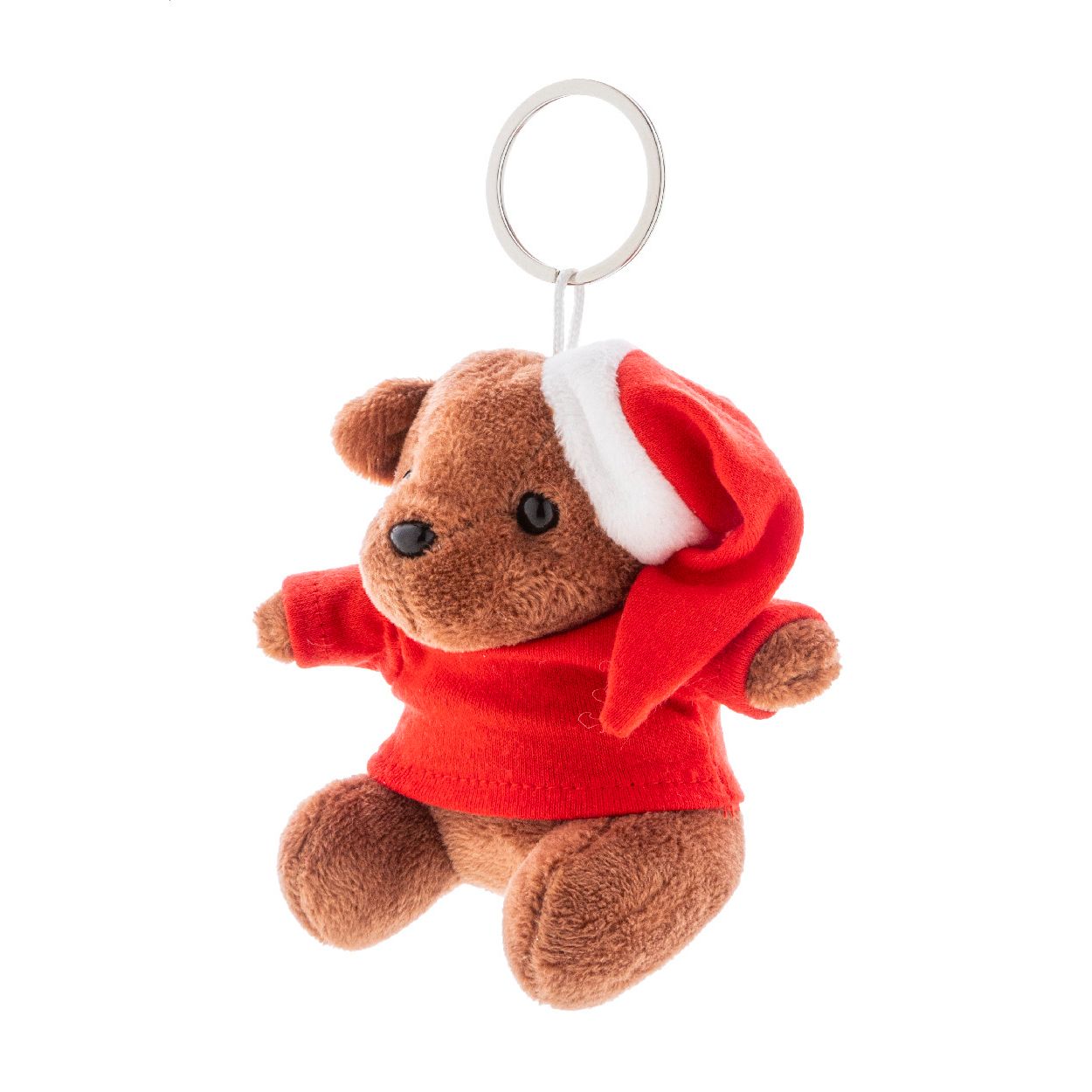 Julnalle Plüsch-Weihnachts-Teddybär-Schlüsselanhänger - mehrfarbig-891