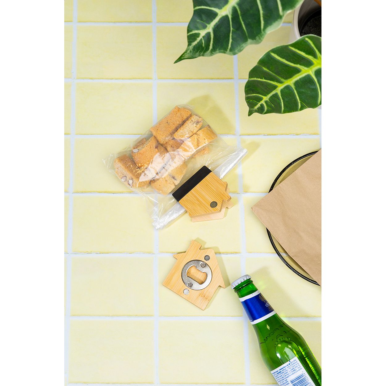 CasaClip Kühlschrankmagnet mit Notizklammer - natur-953