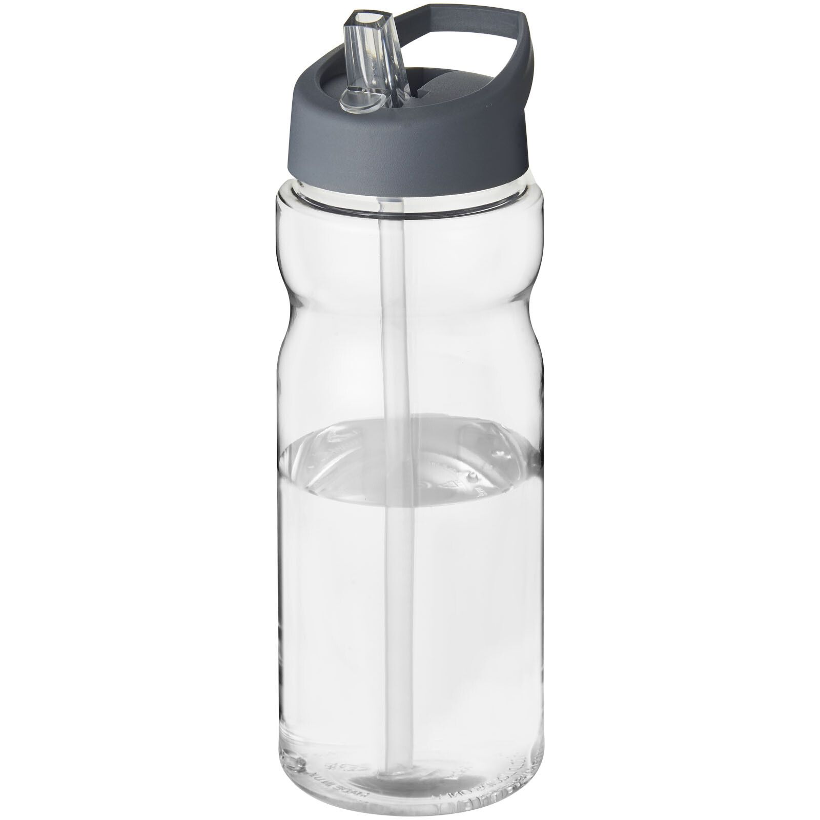 H2O Active Base 650 ml Sportflasche mit Ausgussdeckel - transparent -  storm grey-565