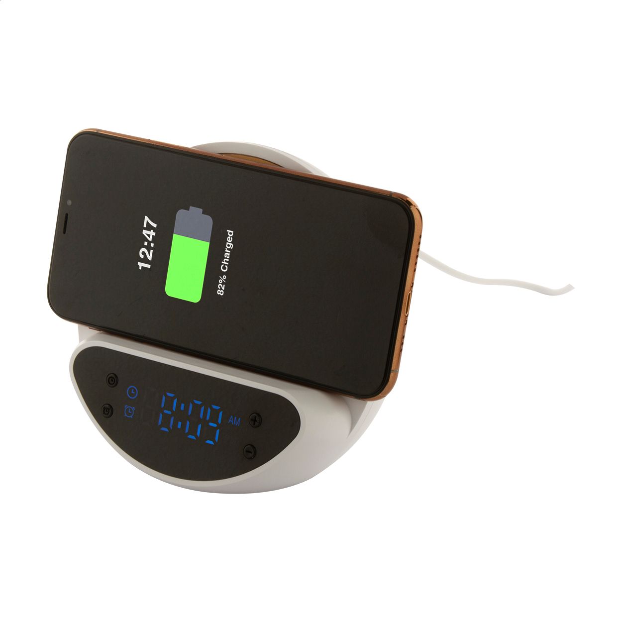 Wecker mit Wireless-Charger Rabolarm - weiß-68
