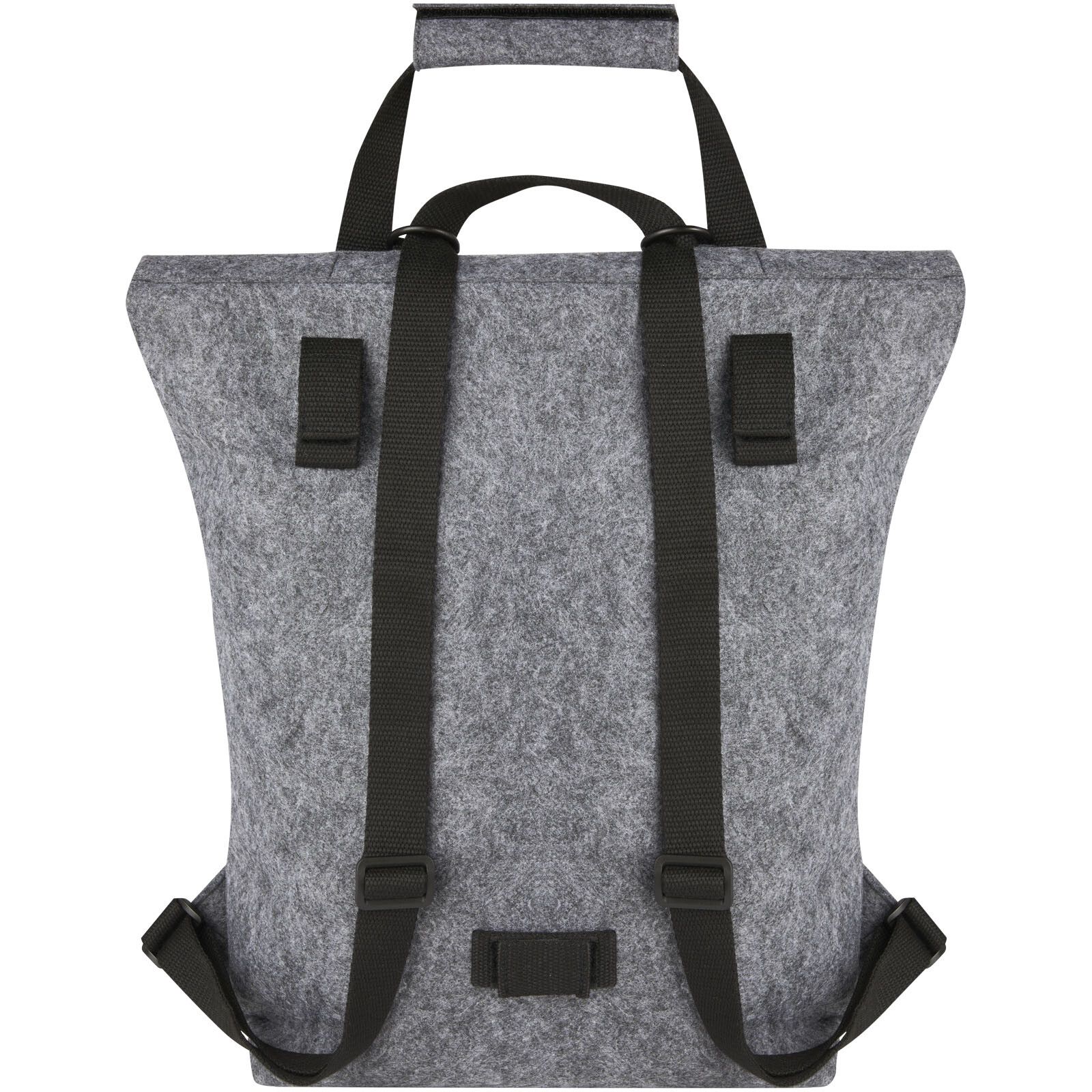 Felta Fahrradtasche aus GRS-recyceltem Filz 13 L - mittelgrau-455