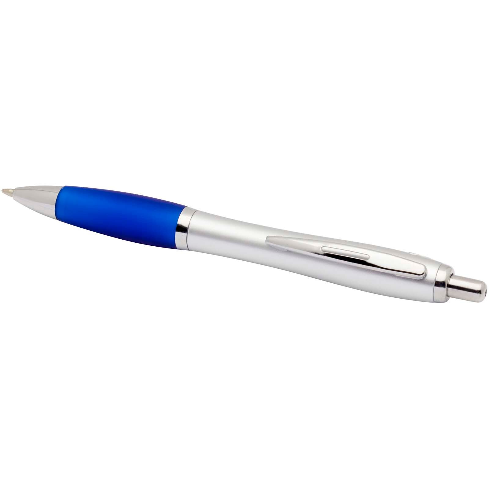 Nash RCS Kugelschreiber aus recyceltem Kunststoff mit silbernem Schaft und farbigem Griff (schwarze Tinte) - royalblau-738