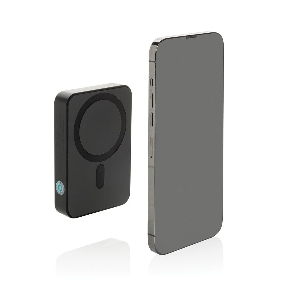 Amporia 10.000mAh magnetische Powerbank aus RCS rec. ABS - schwarz-865
