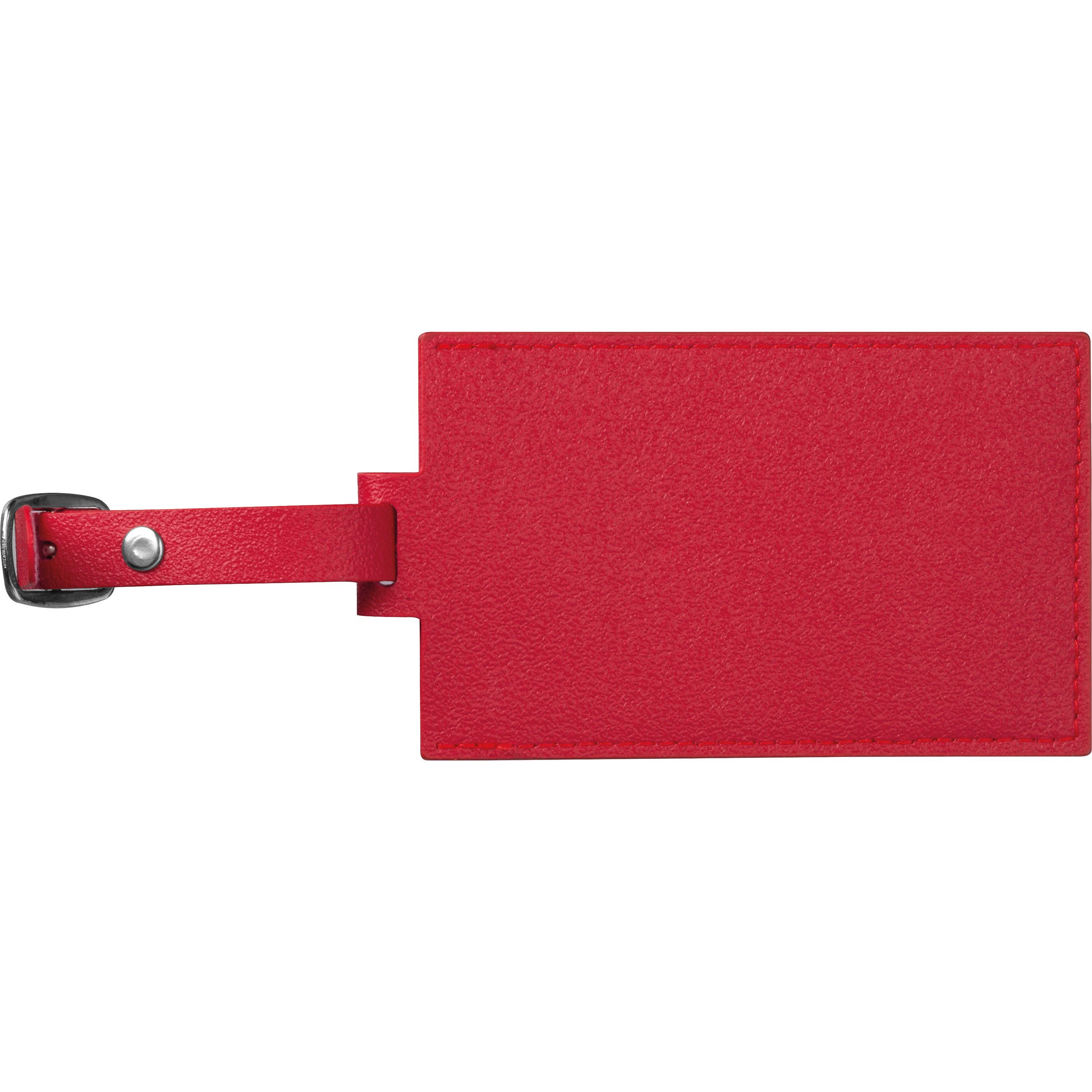Kofferanhänger aus Kunstleder  - rot-73