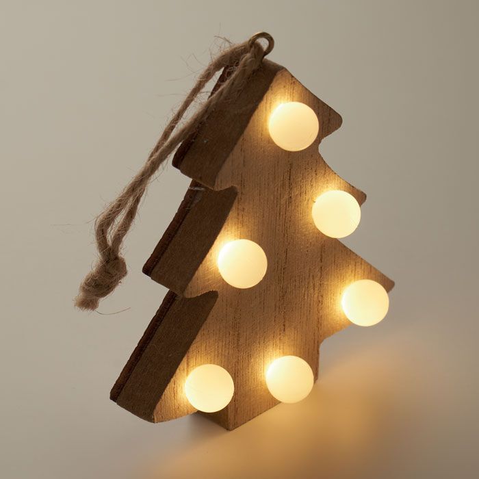 Anhänger aus Holz mit LED LULIE - holz-24