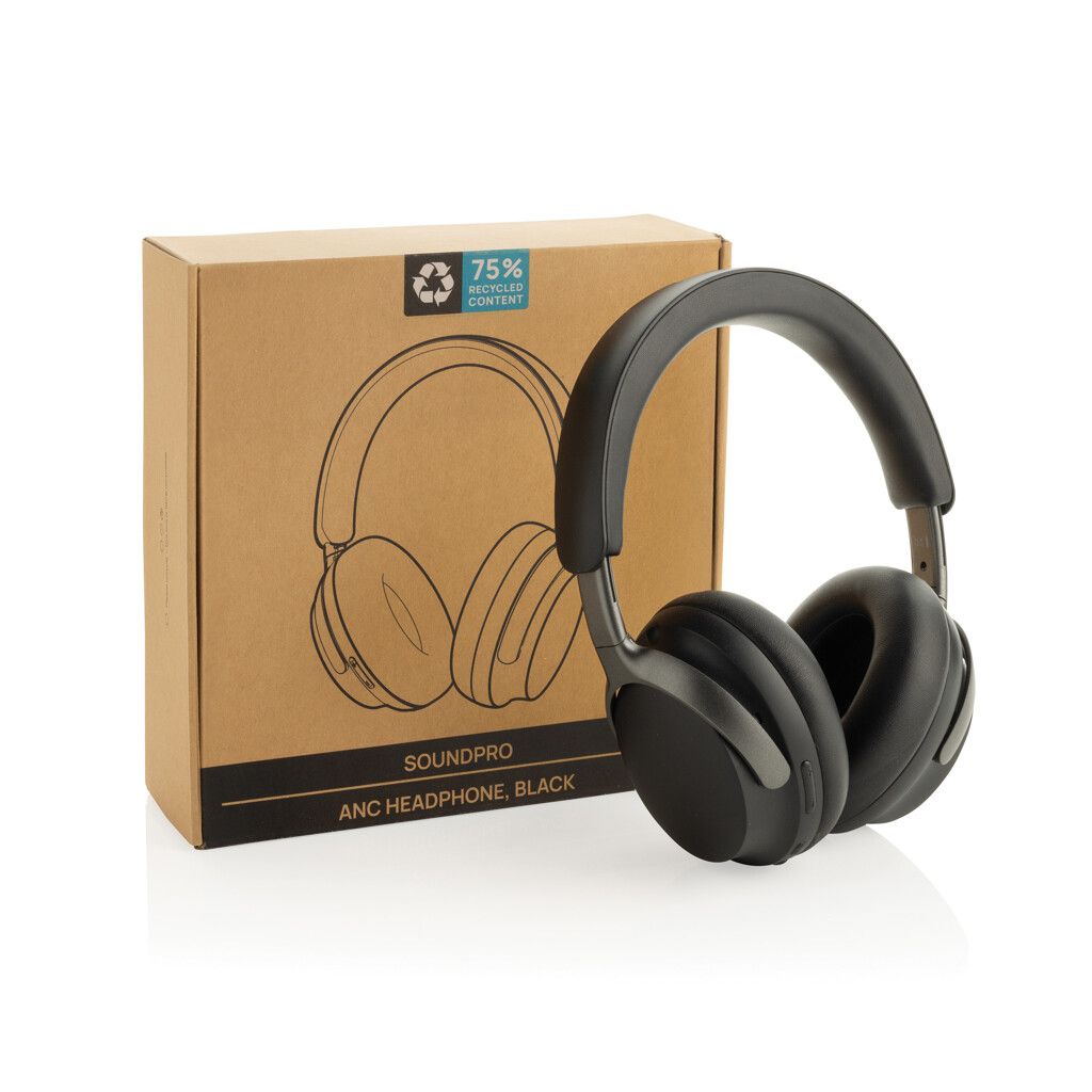 Soundpro ANC Kopfhörer aus RCS rec. Kunststoff - schwarz-400