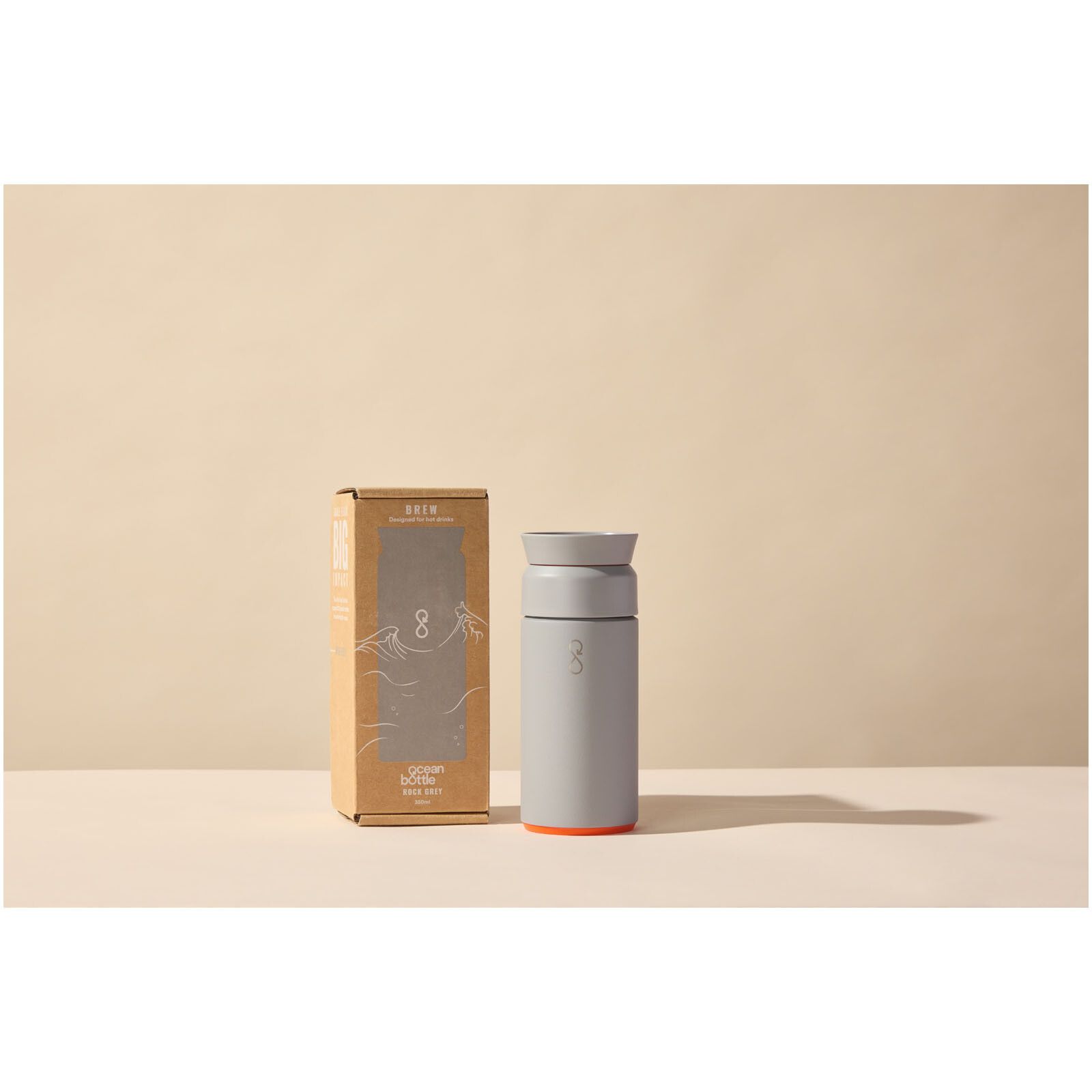 Ocean Bottle 350 ml Brew Flask - felsgrau-744
