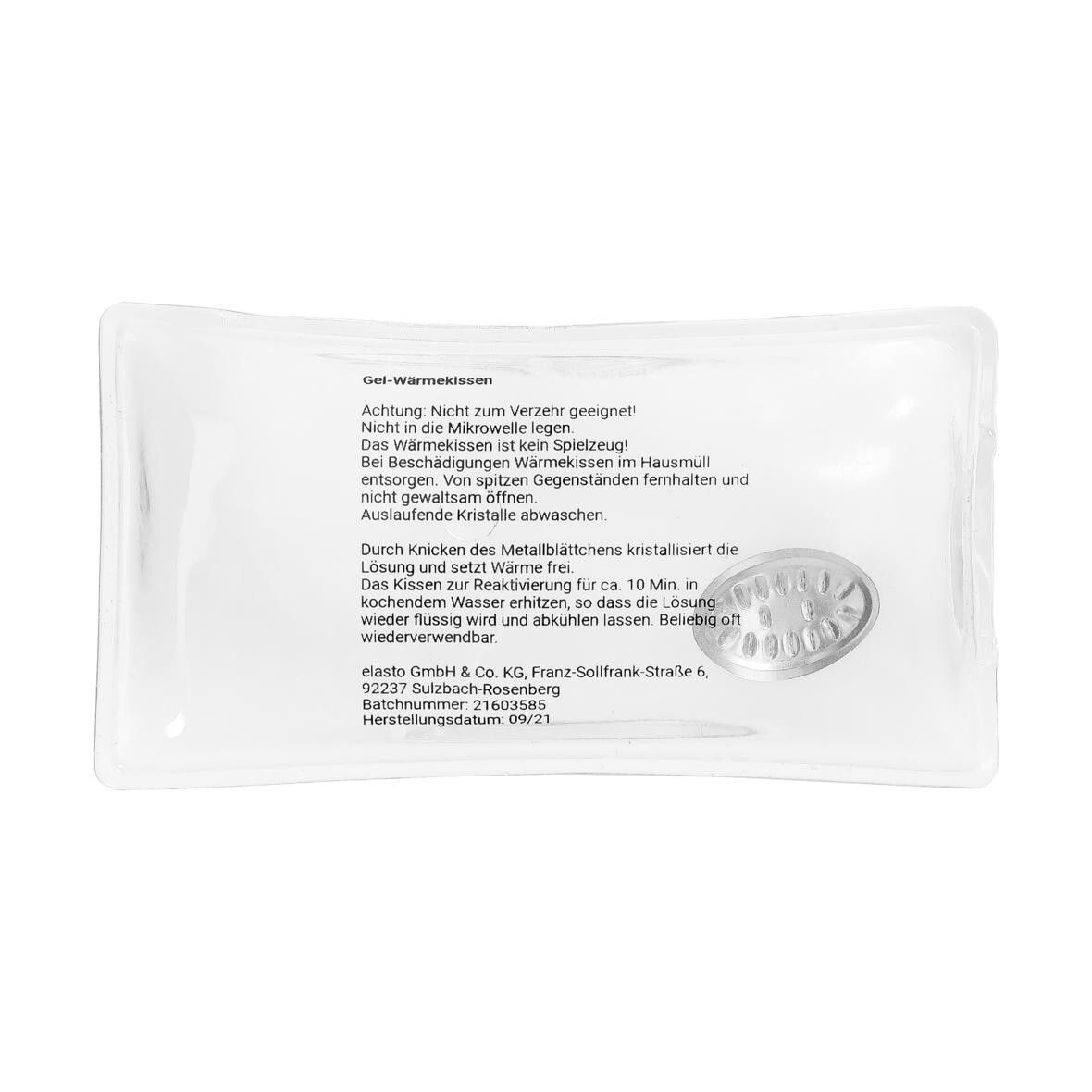 Gel-Wärmekissen Rechteck - transparent-59