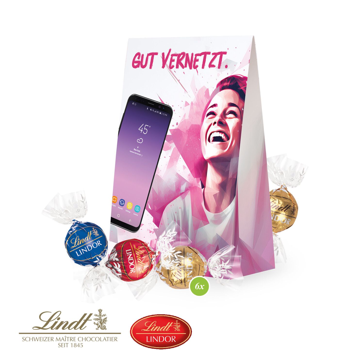 Werbetasche mit Süßer Füllung Lindt Lindor Pralinés-536