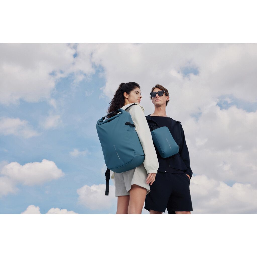 Urban wasserabweisender Anti-Diebstahl Rucksack - blau-130