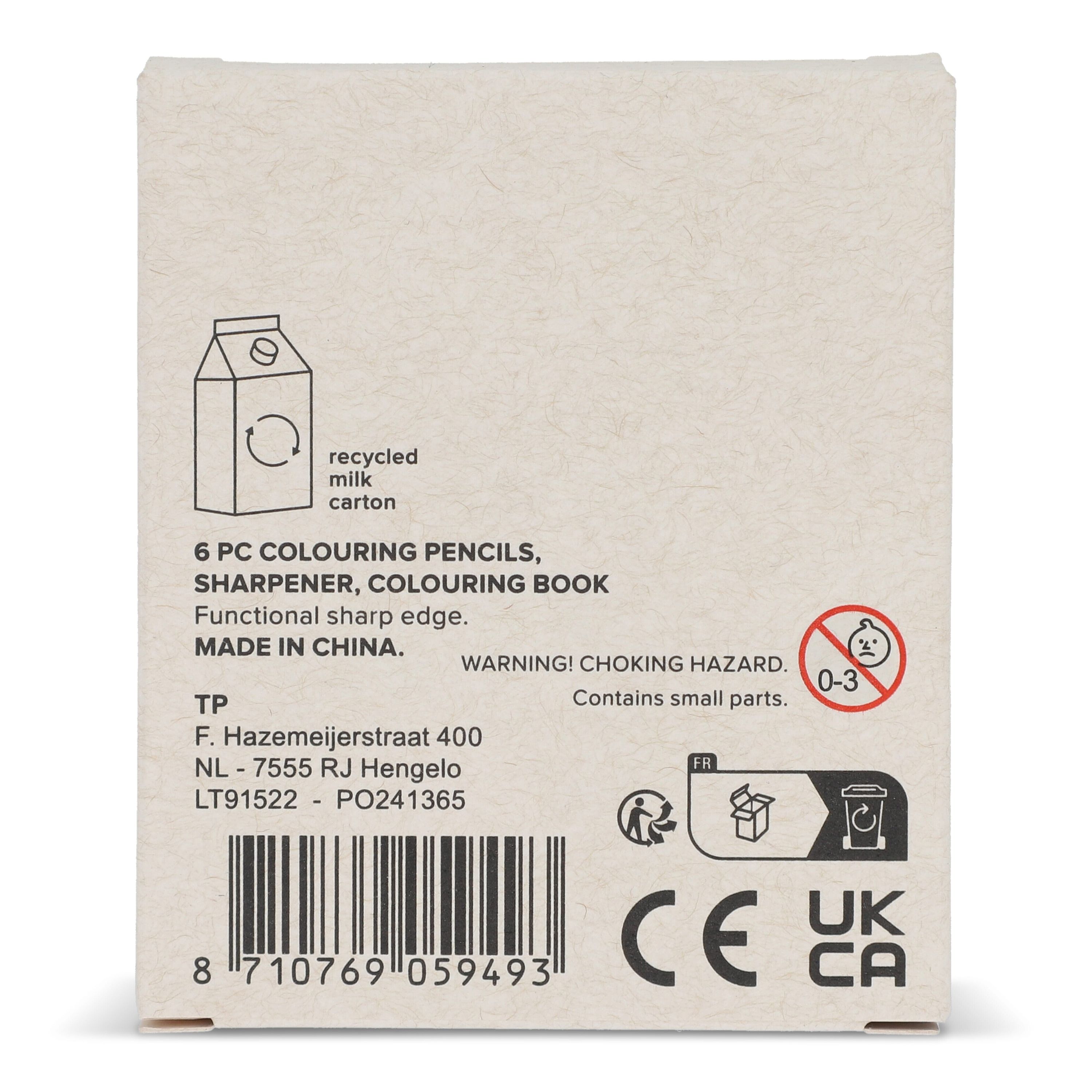 8-teiliges Malset in einer Schachtel aus recyceltem Milchkarton - natur-856