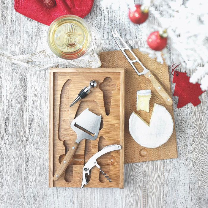 Wein und Käse Set WINE&CHEESE - holz-398