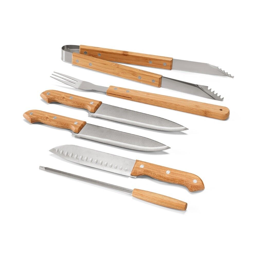 KABSA Grill-Set im Etui aus Bambus - natur-502