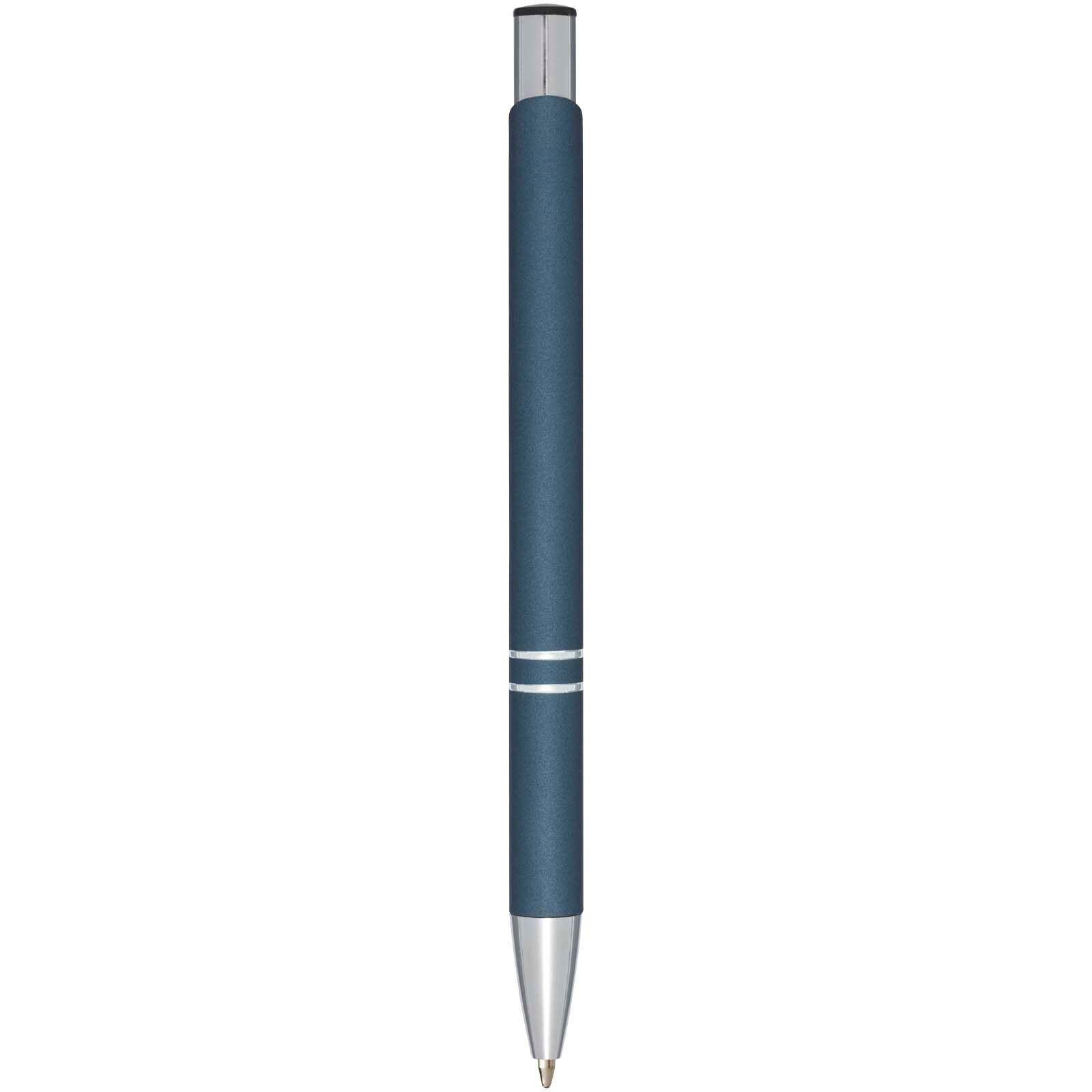 Moneta Soft Touch Druckkugelschreiber (schwarze Mine) - hale blau-250