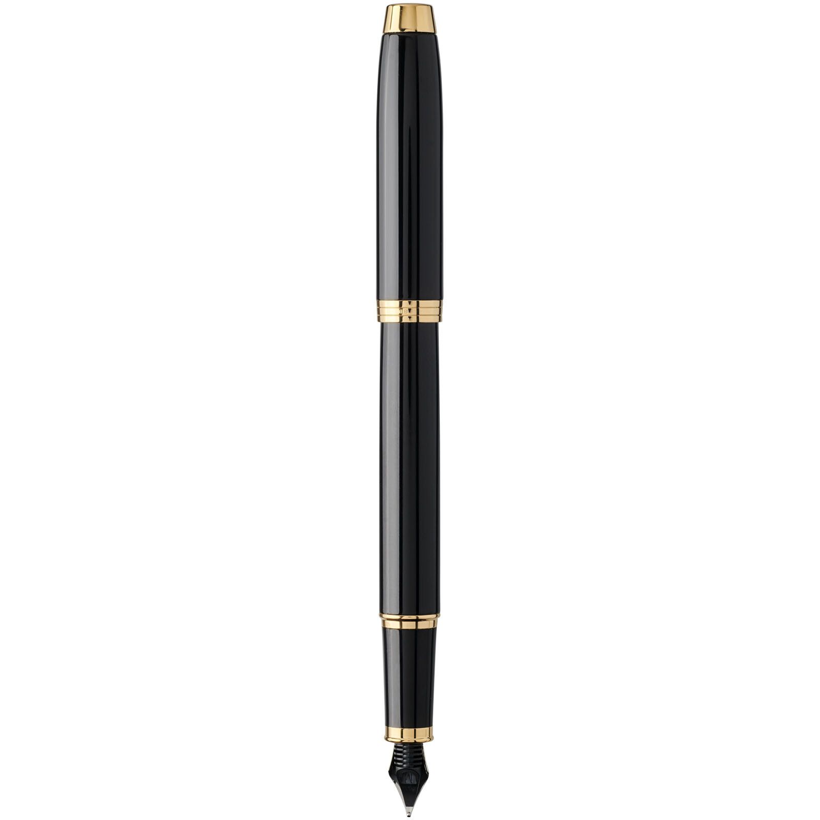 Parker IM Füllfederhalter (blaue Mine) - schwarz -  gold-971