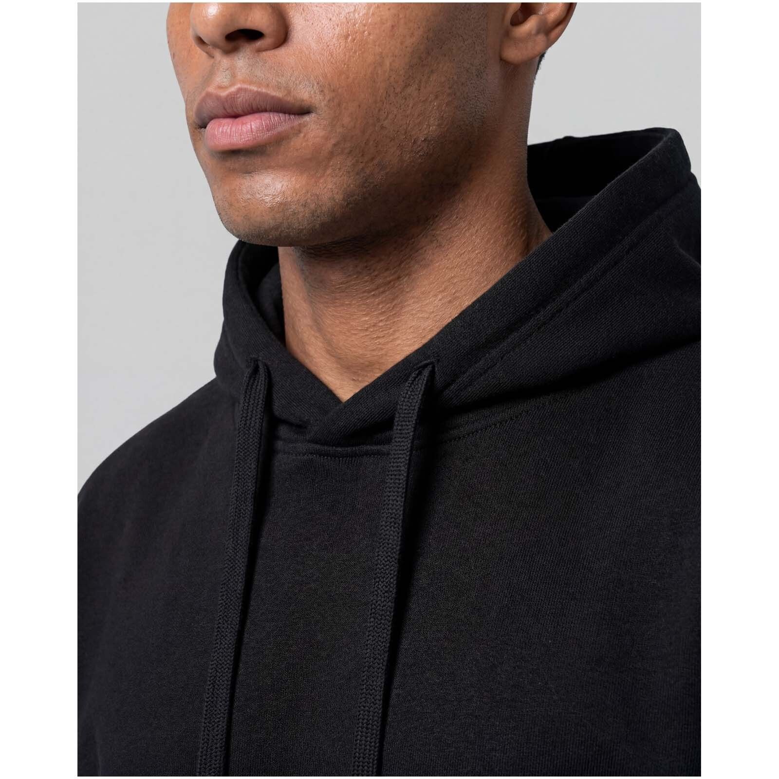 Boris Oversize Kapuzenpullover aus recycelter 280 g/m2 Bio Baumwolle (OCS), unisex - schwarz-331