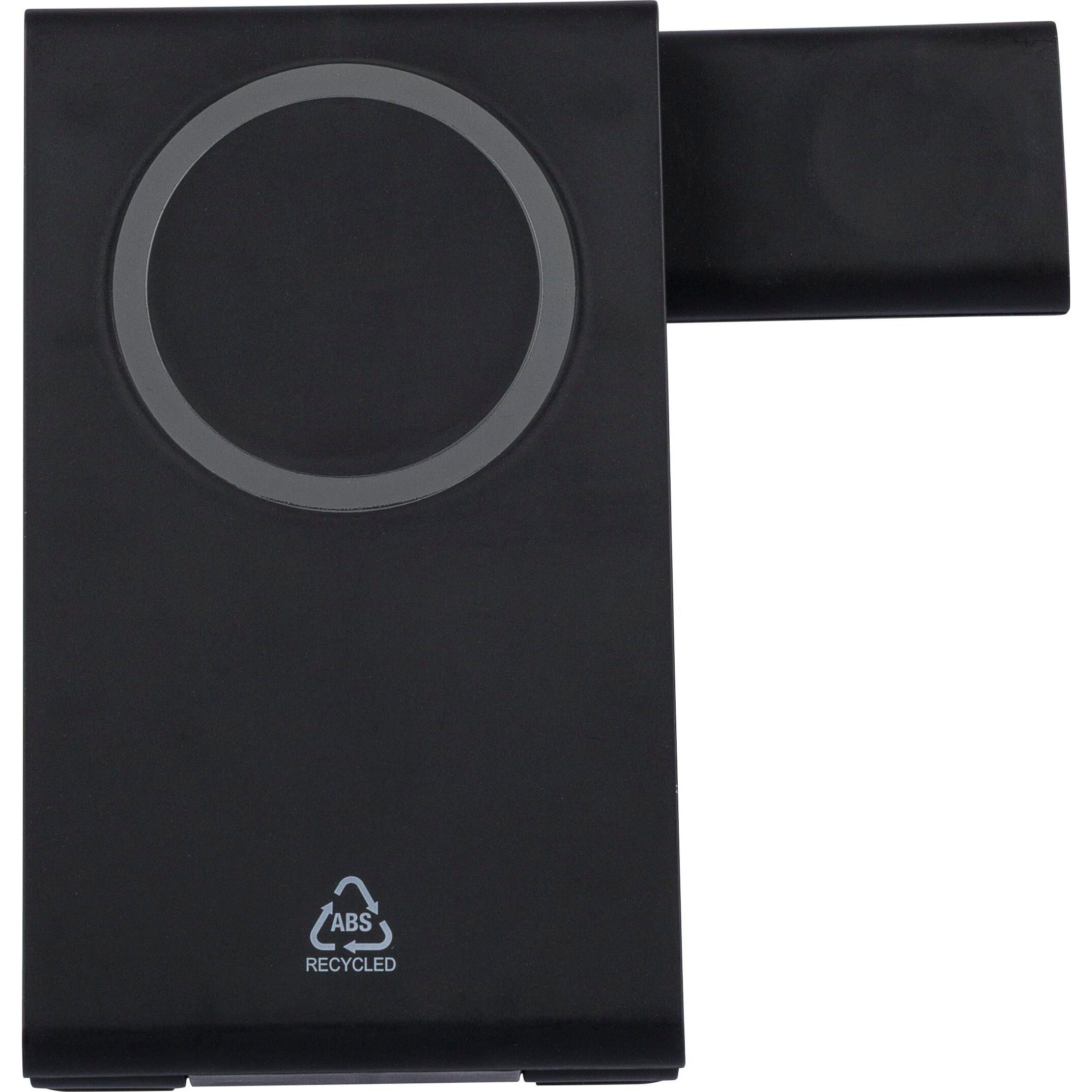 Recyceltes ABS 3-in-1 magnetisches kabelloses Ladegerät Valerio - schwarz-683