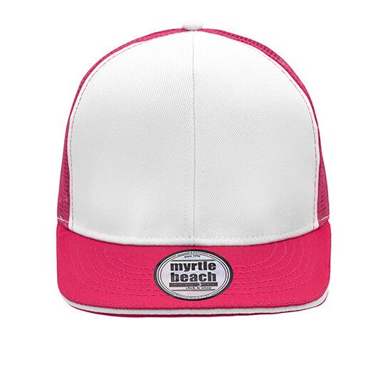 Pro Cap Mesh 6 Panel - white - magenta-248