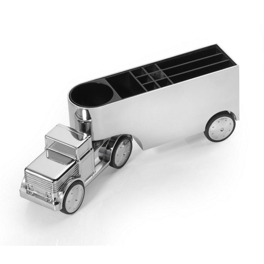 Troika Stifteköcher OFFICE TRUCKER - silber-434