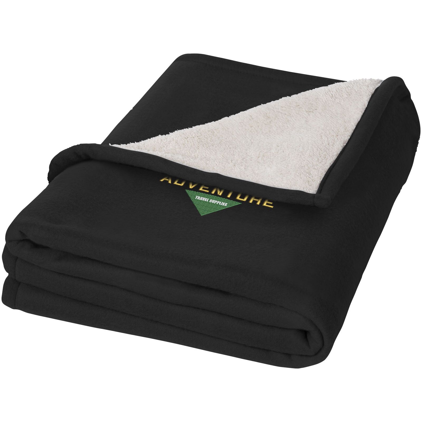 Springwood Decke aus weichem Fleece und Sherpa-Plaid - schwarz -  offwhite-87