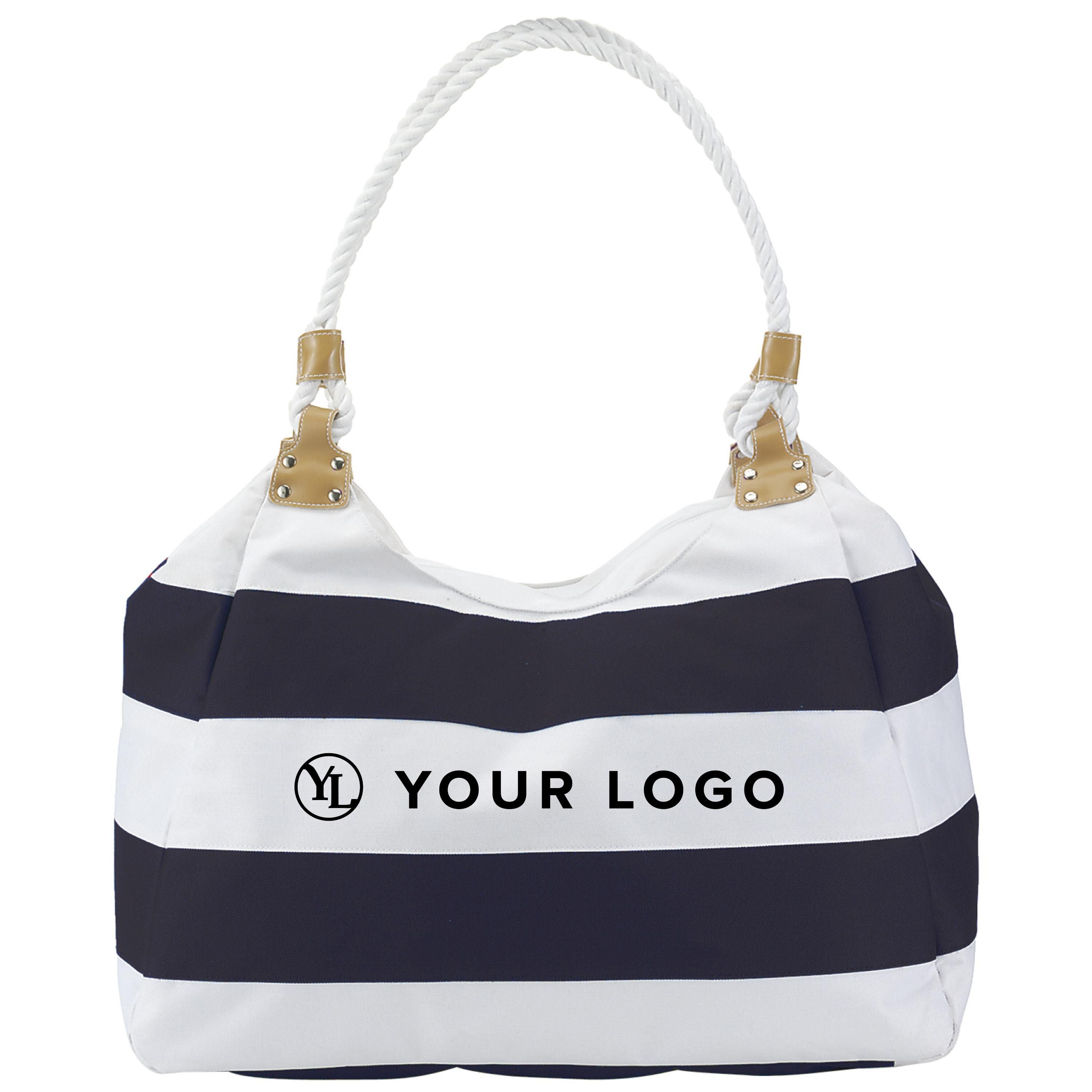 Strandtasche aus Polyester Christopher - blau - weiß-480