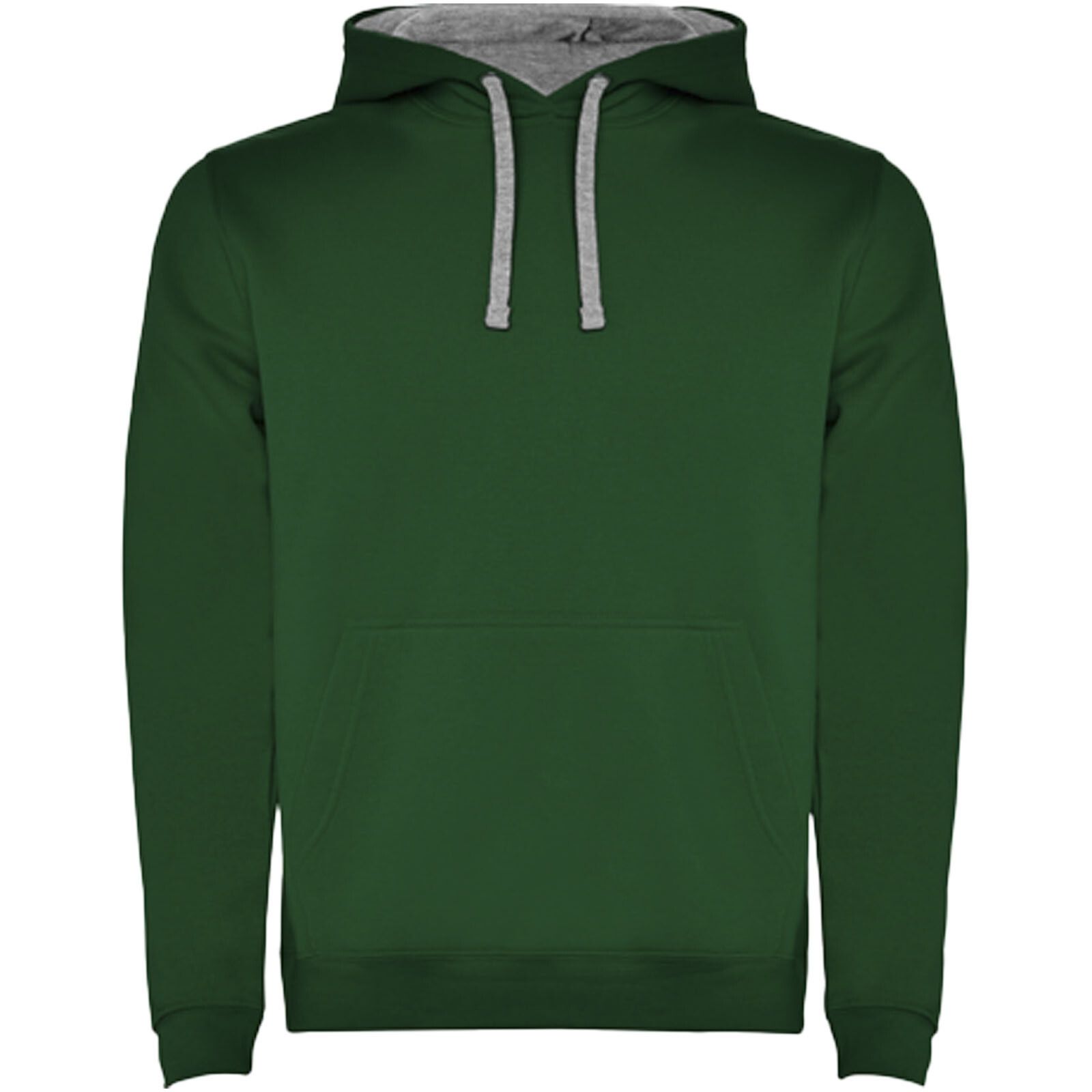Urban Kapuzenpullover für Herren - dunkelgrün -  marl grau - XL-160