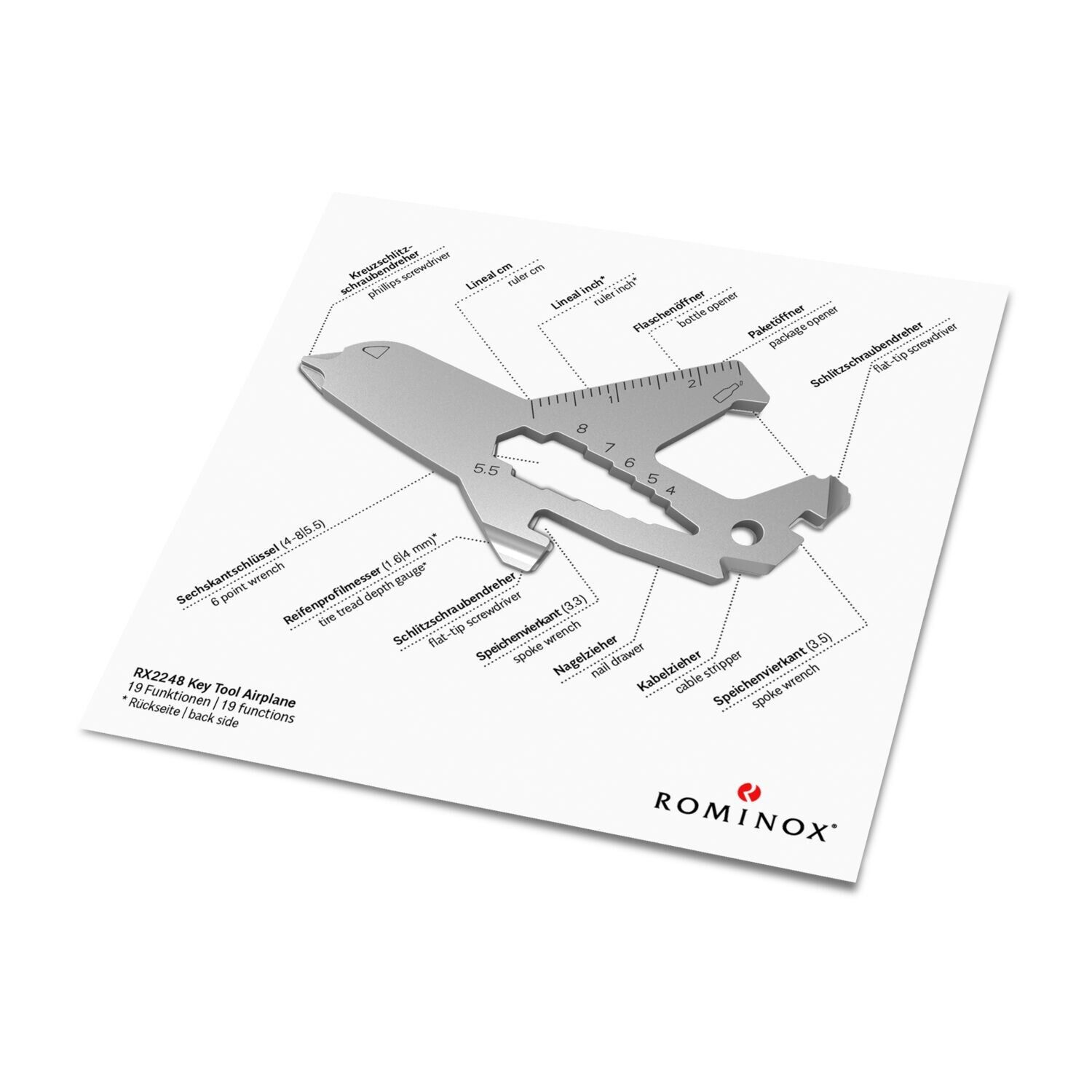 ROMINOX® Key Tool Airplane - 19 functions (Flugzeug)-327