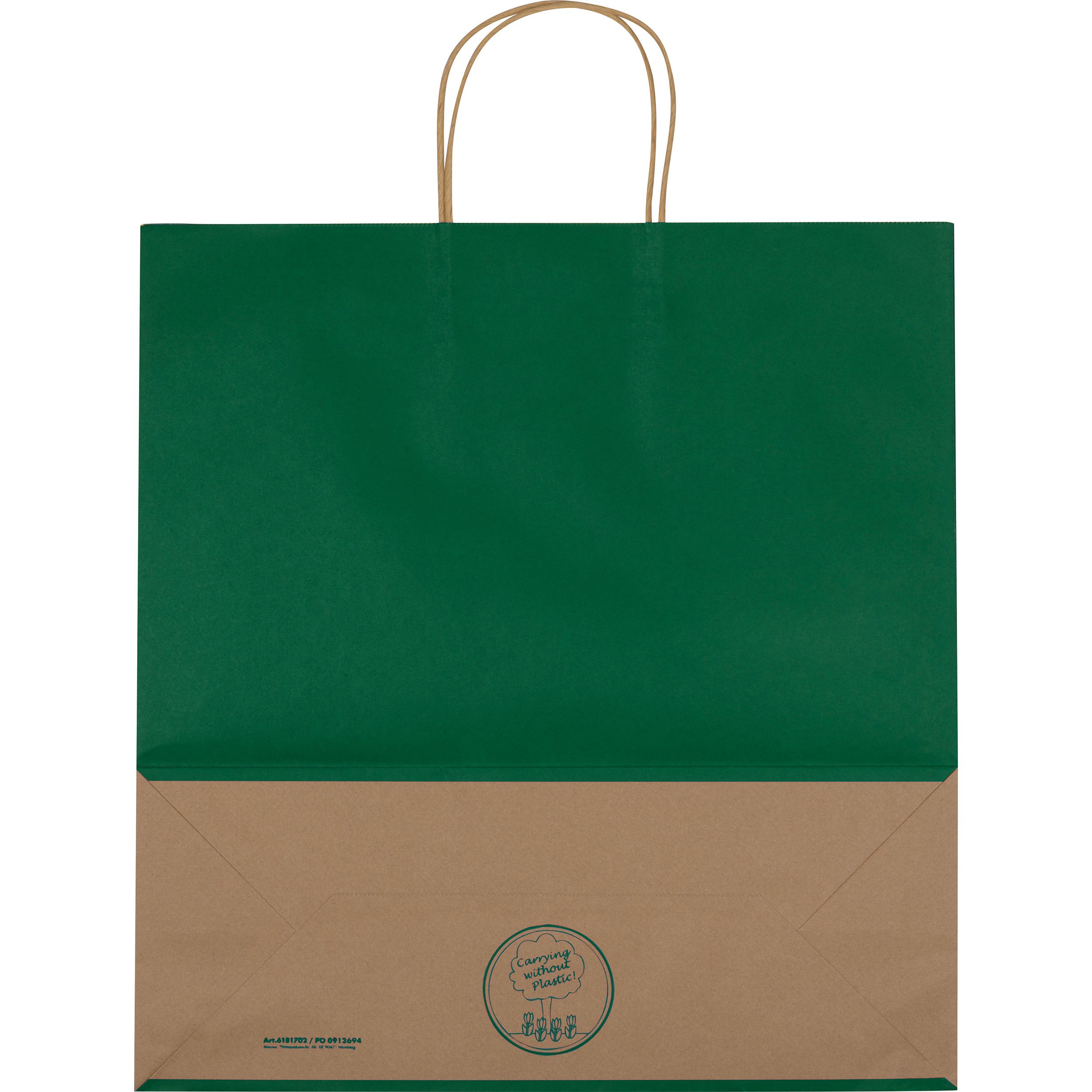 Recycelte Papiertasche groß - grün-566