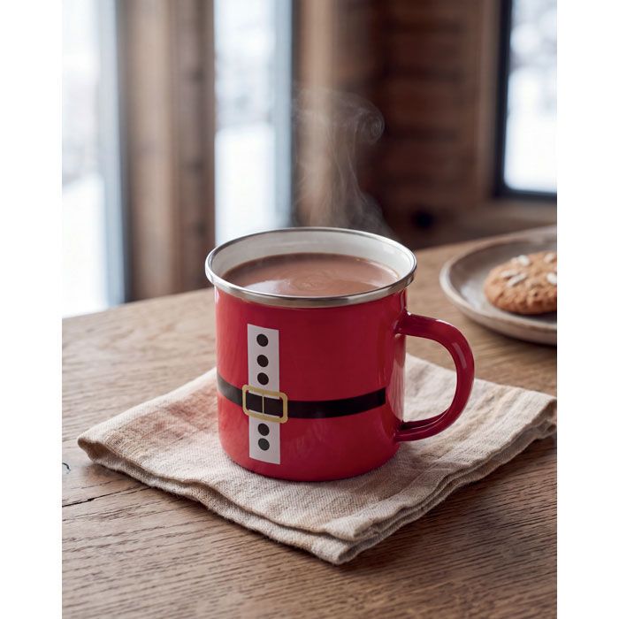 Emaille-Becher 300ml SANTAMEL - rot-606