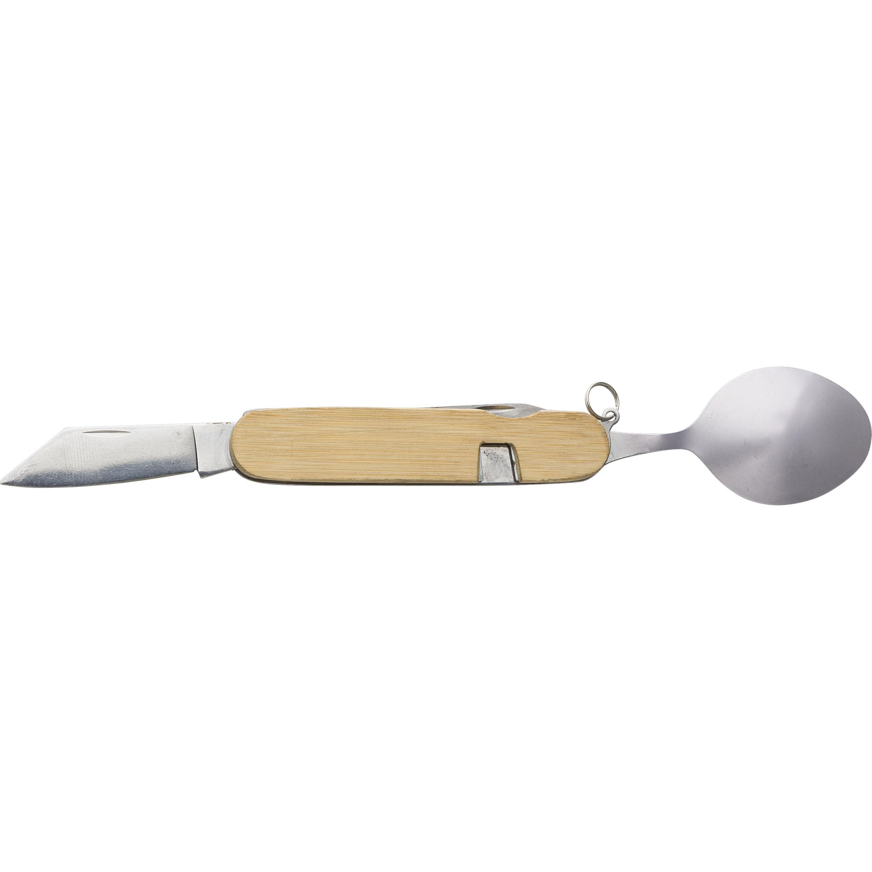 Bambus-Multifunktionsbesteck-Set Ainsley - braun-666