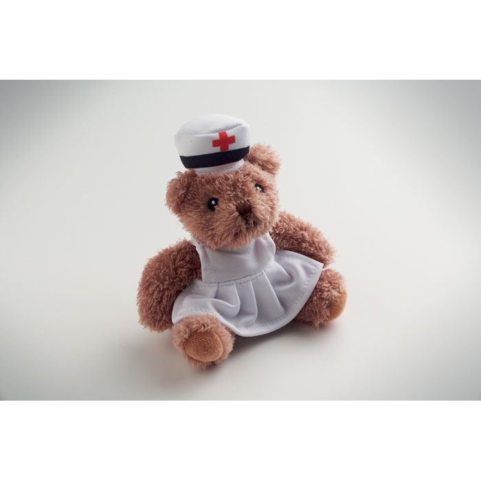 Teddybär Krankenschwester NURSE - weiß-633