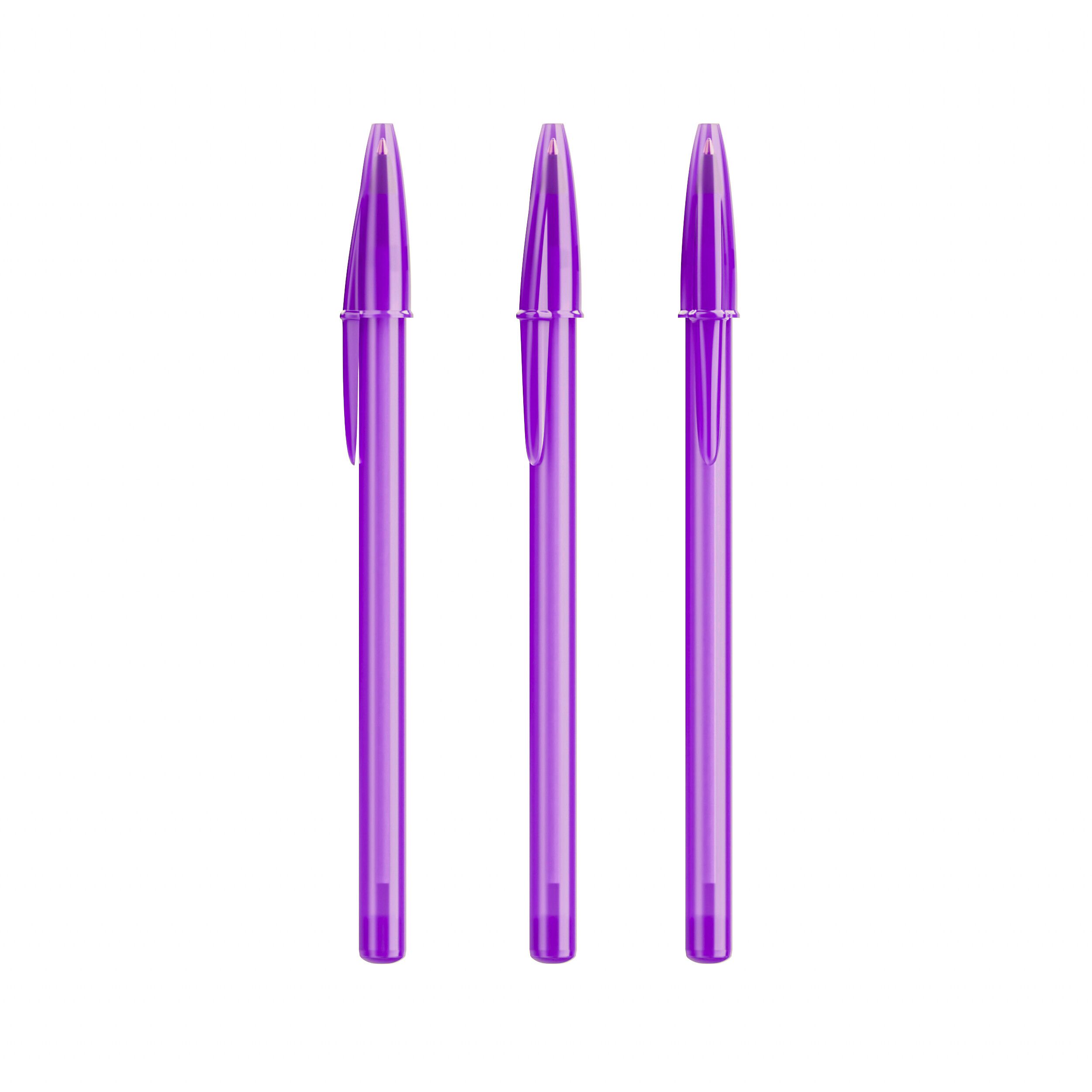 BIC® Style Ballpen, Mine blau - transparent lila - transparent lila-852