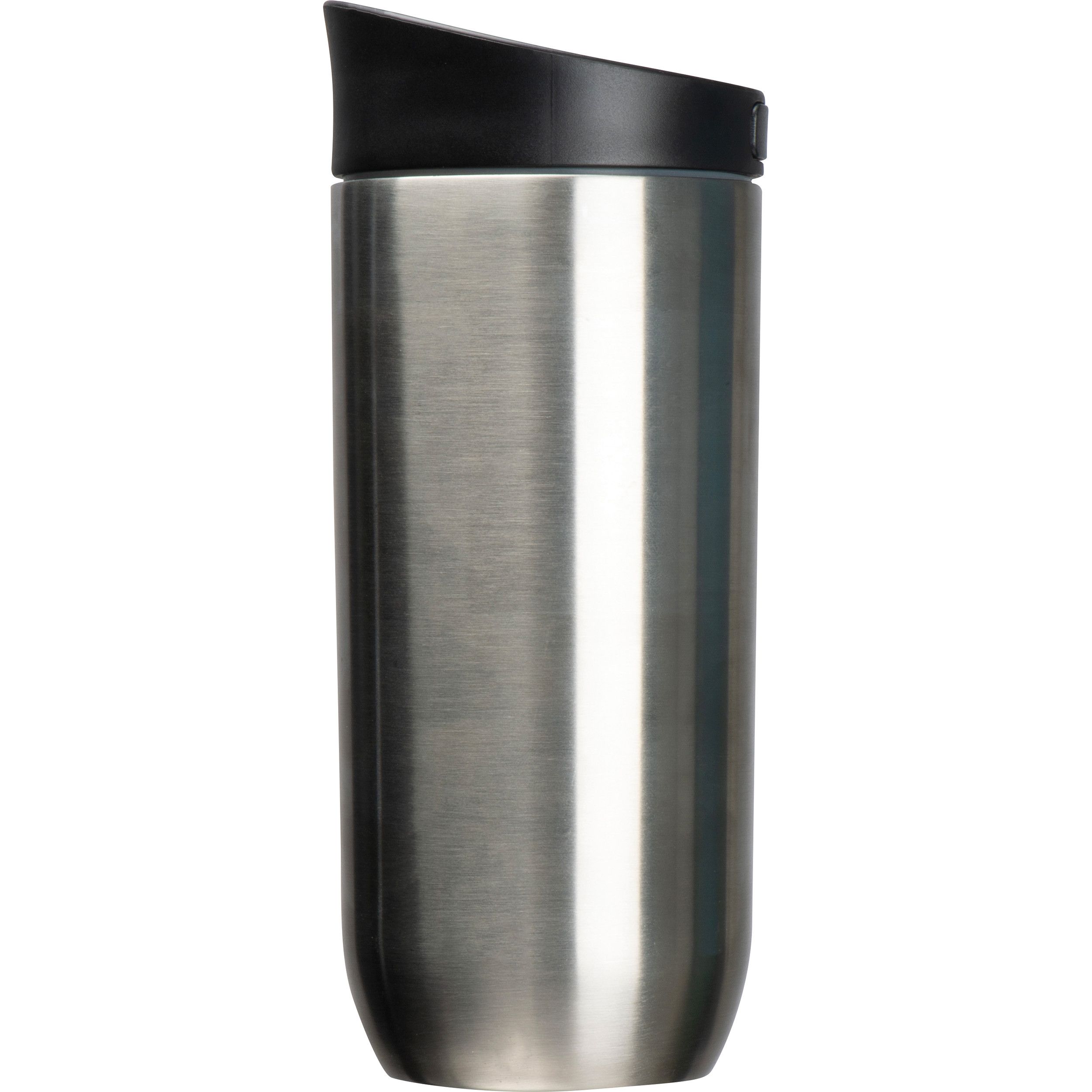Isolierbecher 500ml mit Push-Button Verschluss - silbergrau-755