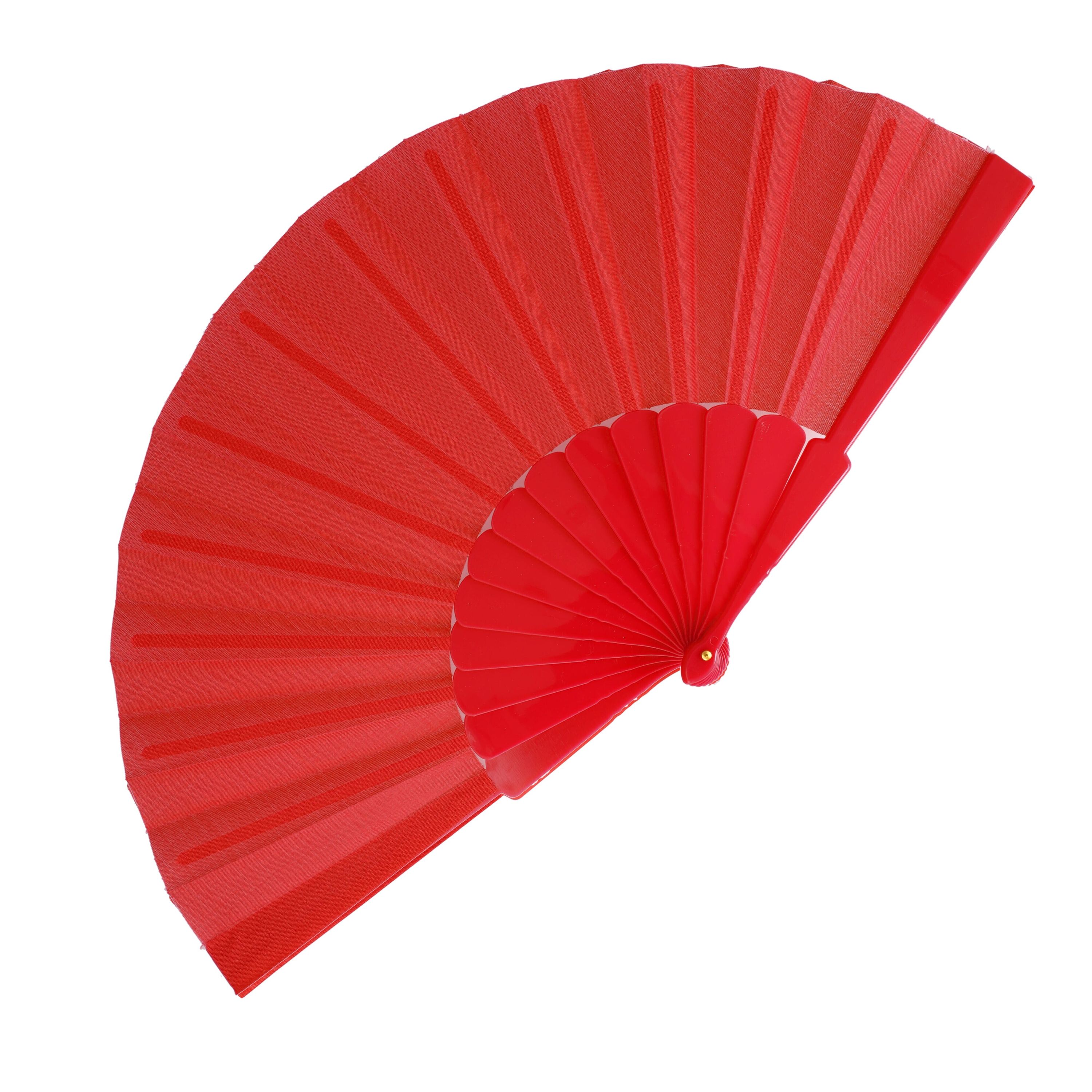 Fächer aus Kunststoff - rot-560