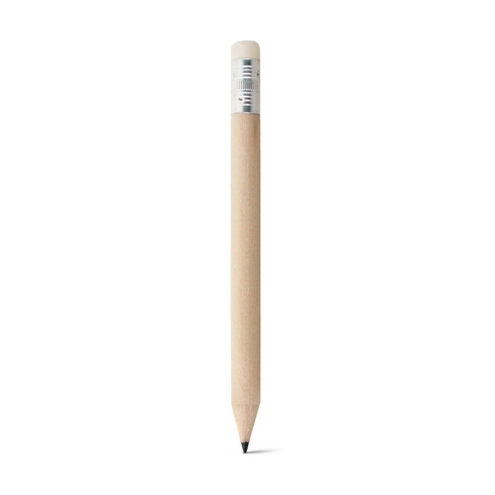 BARTER Mini-Bleistift mit Radiergummi und Härtegrad HB - naturhell-869