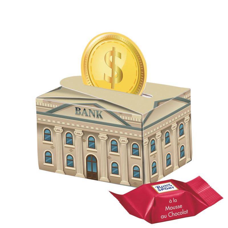Geschenkbox Mini Rund, Ritter SPORT Schokowürfel Mousse au Chocolate-399