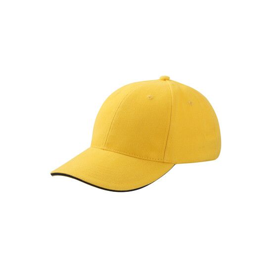6-Panel Sandwich Cap - gold - navy-748