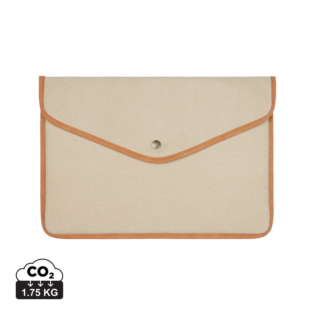 VINGA Bosler 14" Laptop-Tasche aus GRS recyceltem Canvas - beige-212