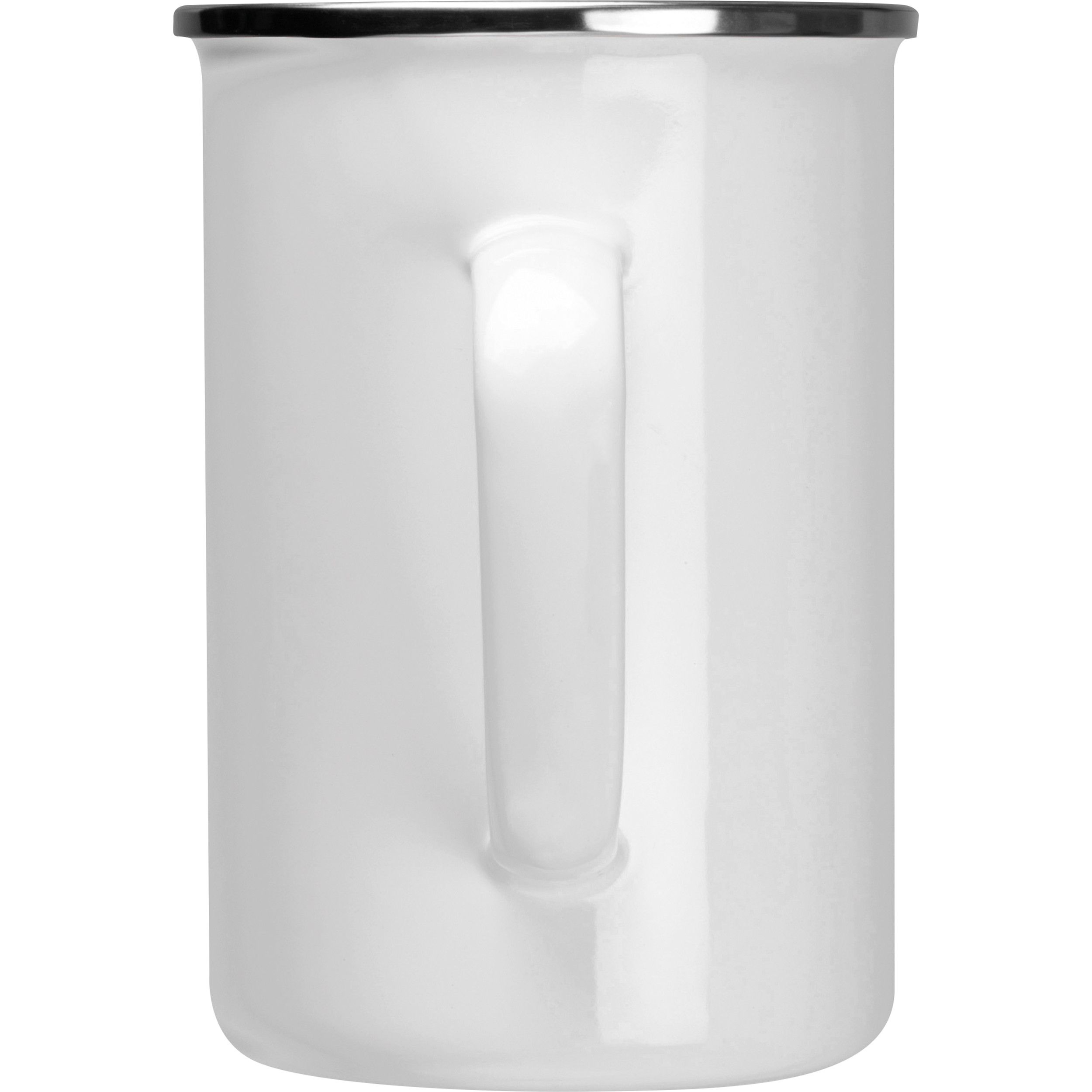 Emaille Tasse - weiß-584