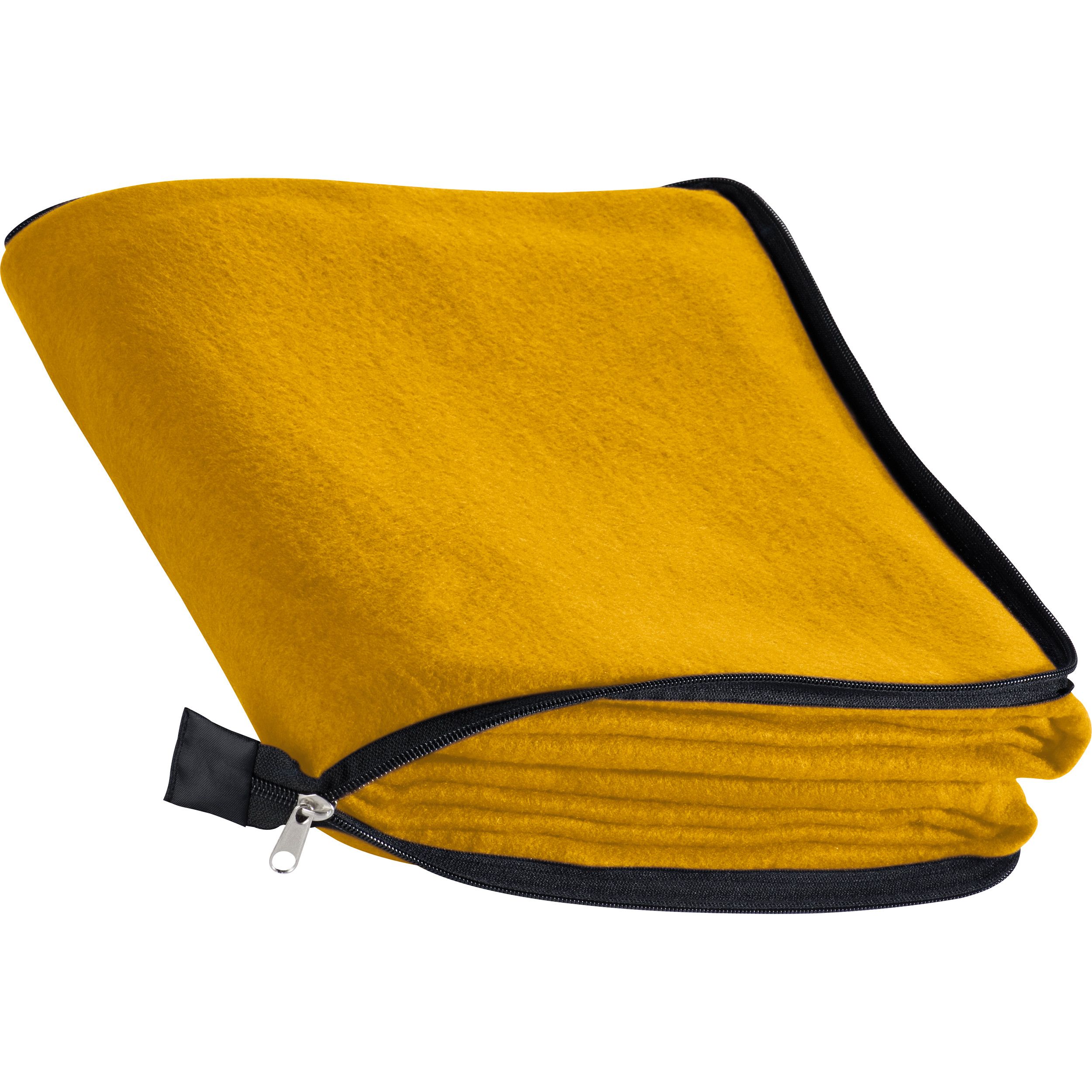 2in1 XL-Fleece-Decke/Kissen Radcliff - gelb-266