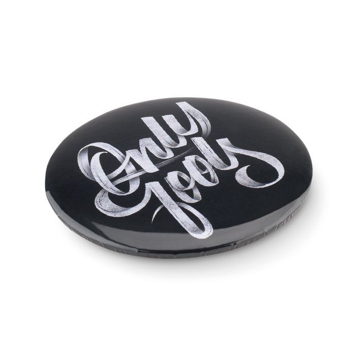 Magnet-Badge mit Kapselheber PIN OPENER - mattsilber-693