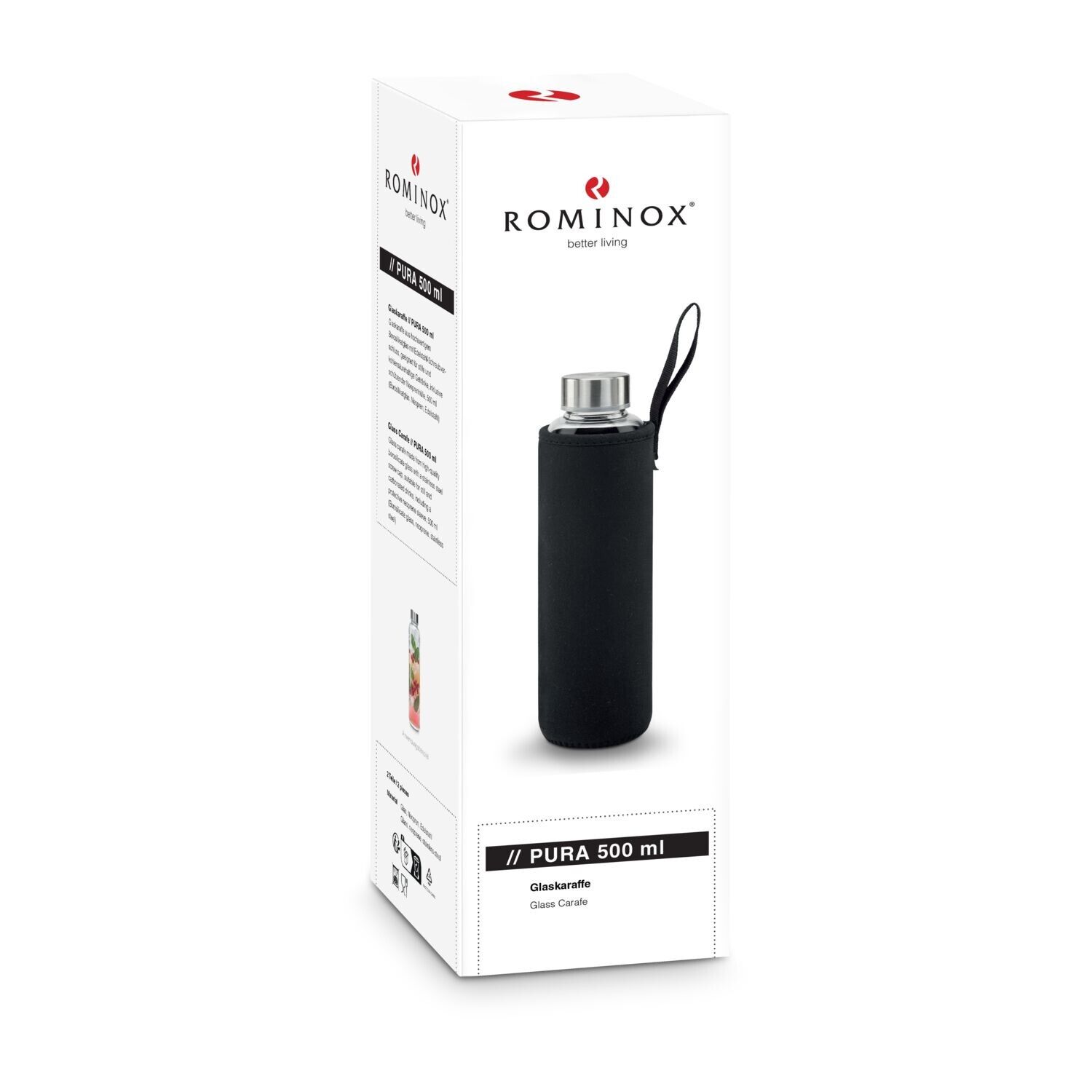 ROMINOX® Glaskaraffe Pura 500 ml, auch für Kohlensäure geeignet-228