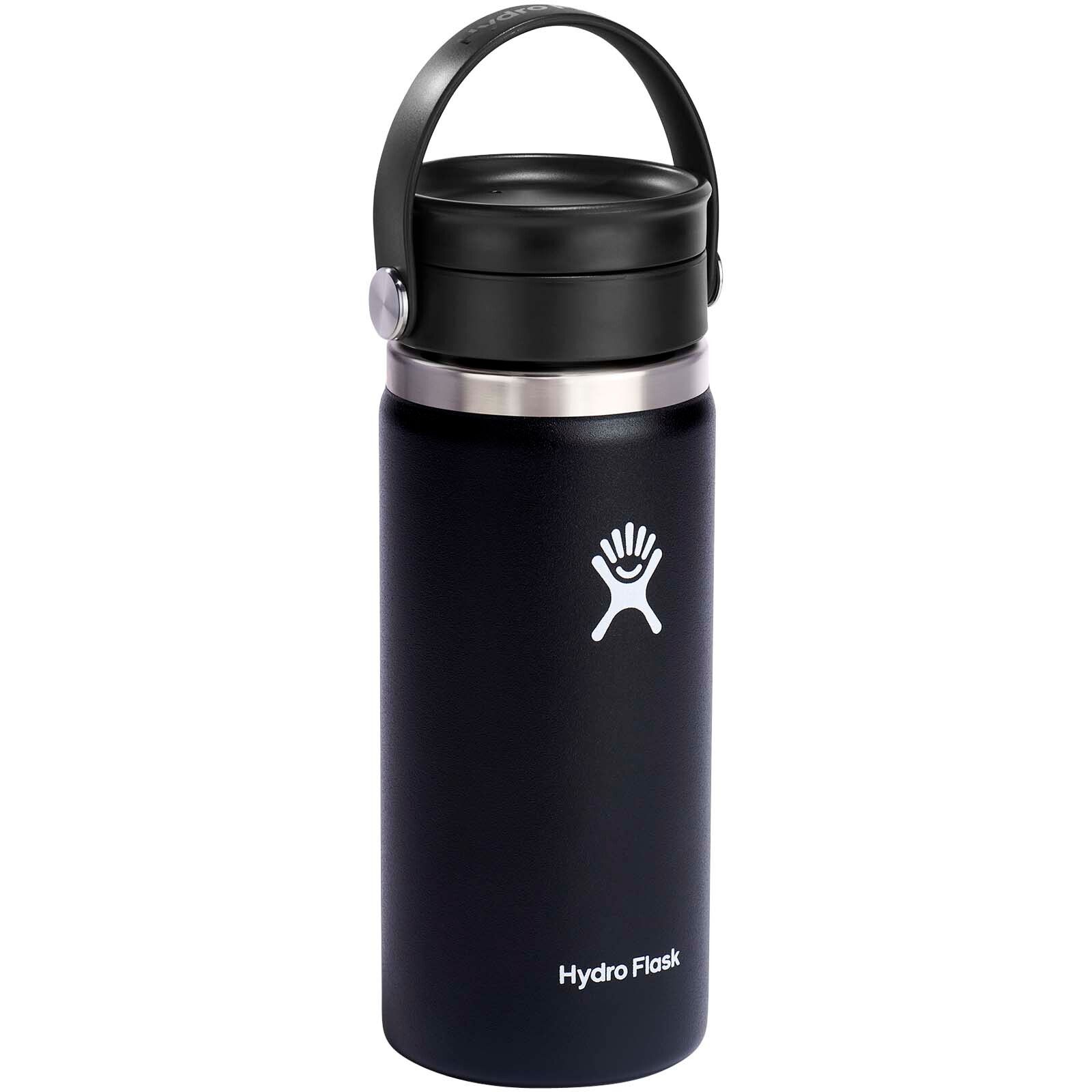 Hydro Flask Isolierbecher aus Edelstahl mit breiter Öffnung 473 ml und Flex Sip Deckel - schwarz-93